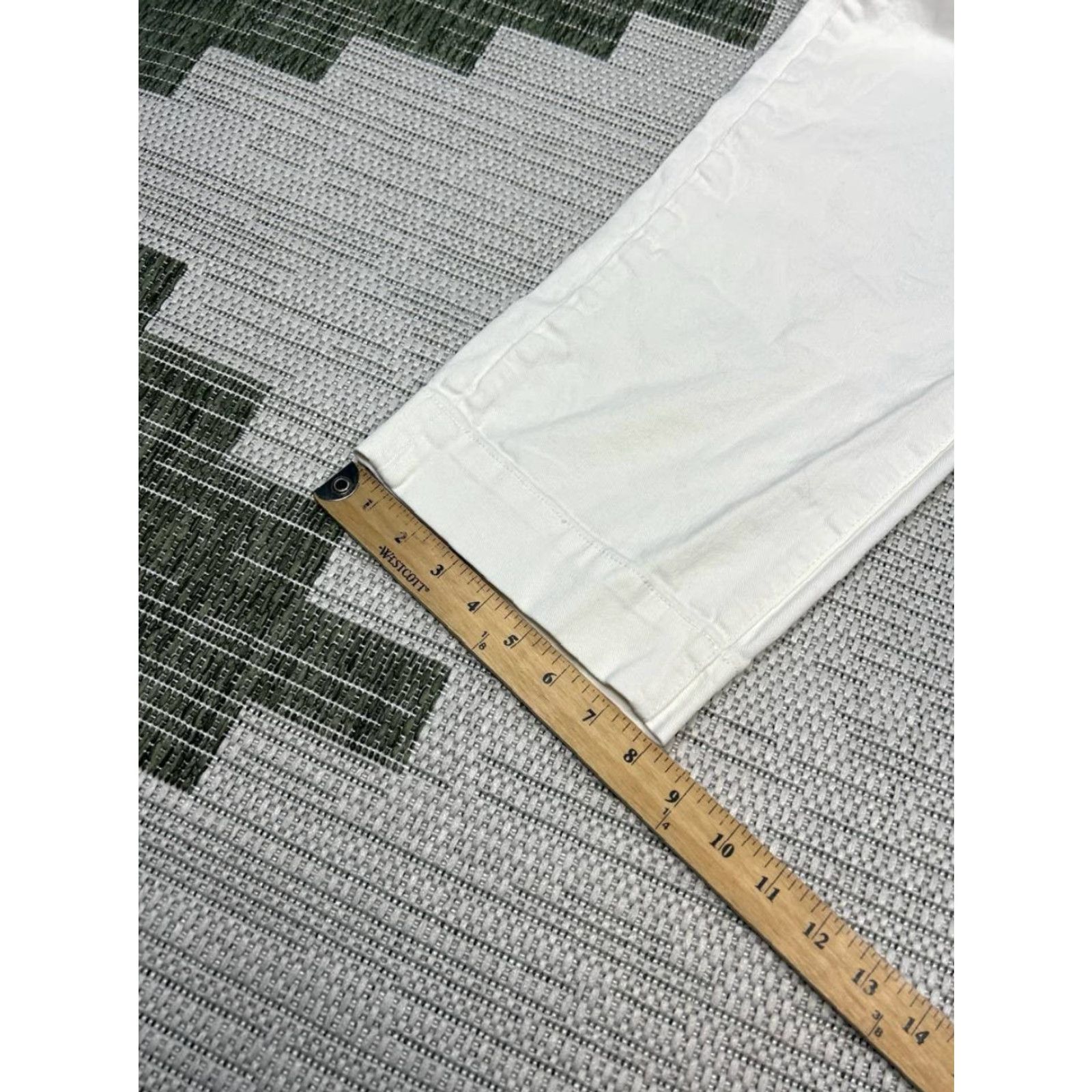 Everlane Everlane Pants Womens 14 White High Rise Organic Cotton Stretch Straight Leg Casual Modern 90s? Size 36" / US 14 / IT 50 - 4 Thumbnail
