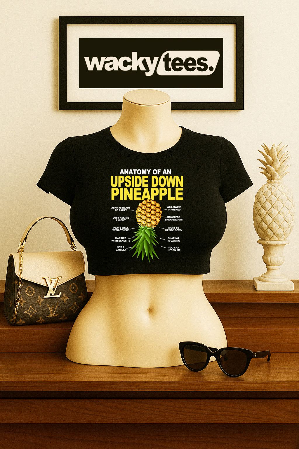 Other Anatomy of an Upside Down Pineapple Funny Graphic Tee Shirt Size US S / EU 44-46 / 1 - 6 Thumbnail