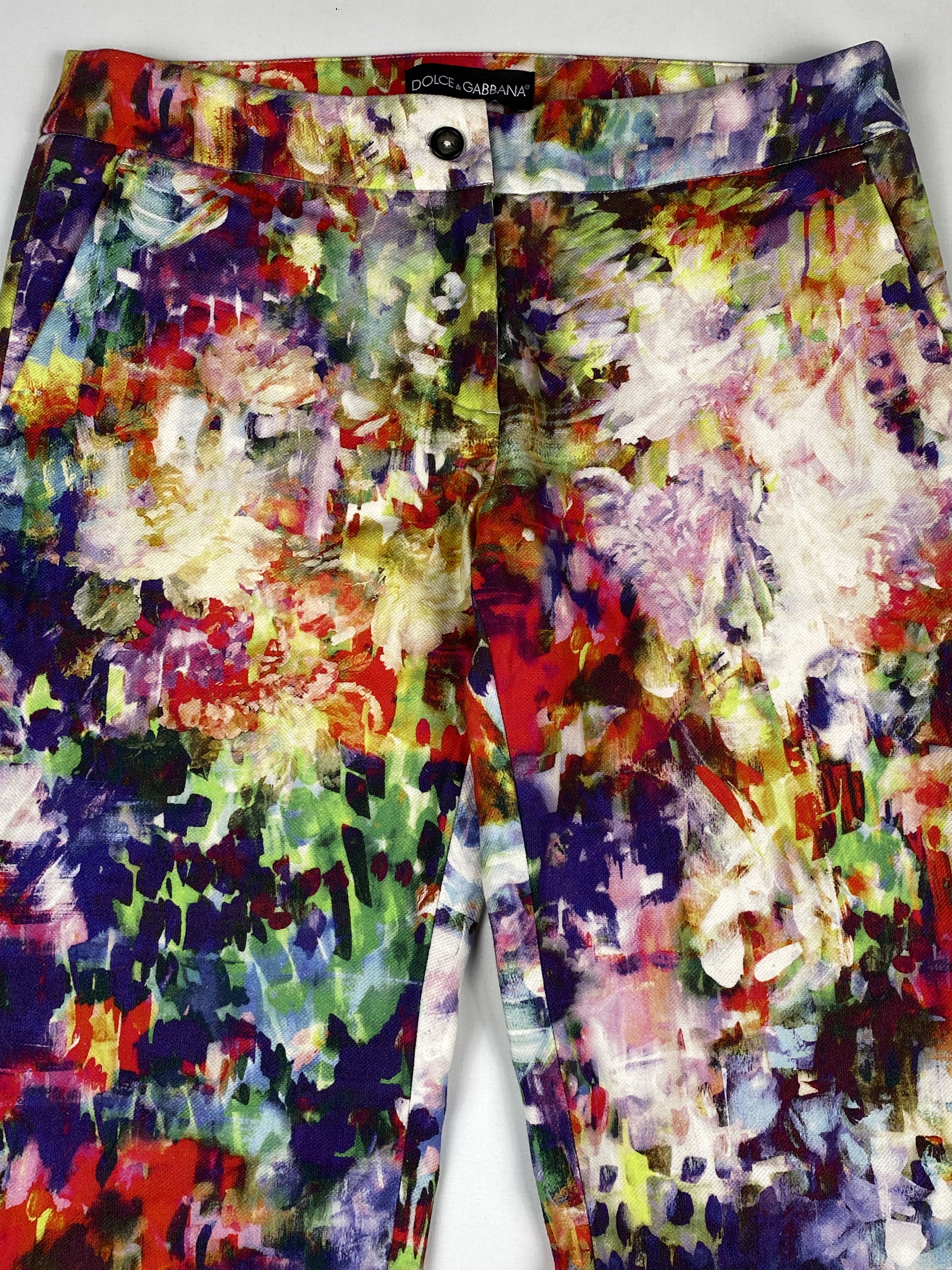 Dolce & Gabbana Multicolor Paint Splatter Print Jeans Size 30" / US 8 / IT 44 - 3 Thumbnail