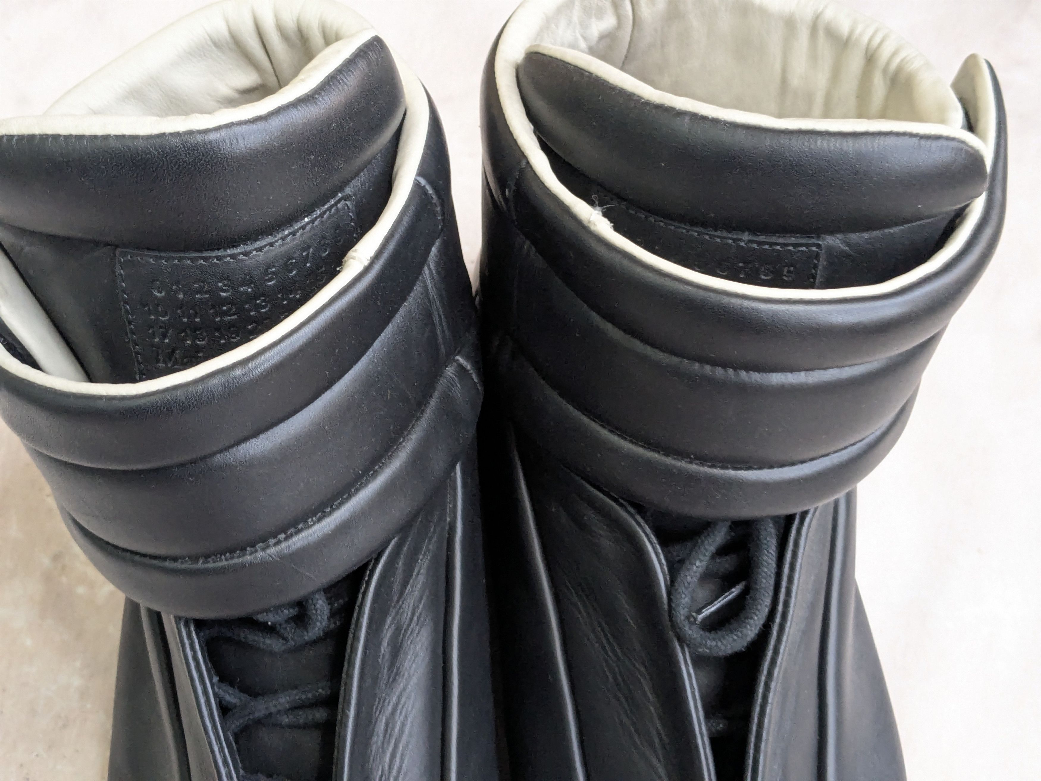 Maison Margiela Maison Margiela Future Black High Tops 12 45 Leather Size US 12 / EU 45 - 2 Thumbnail