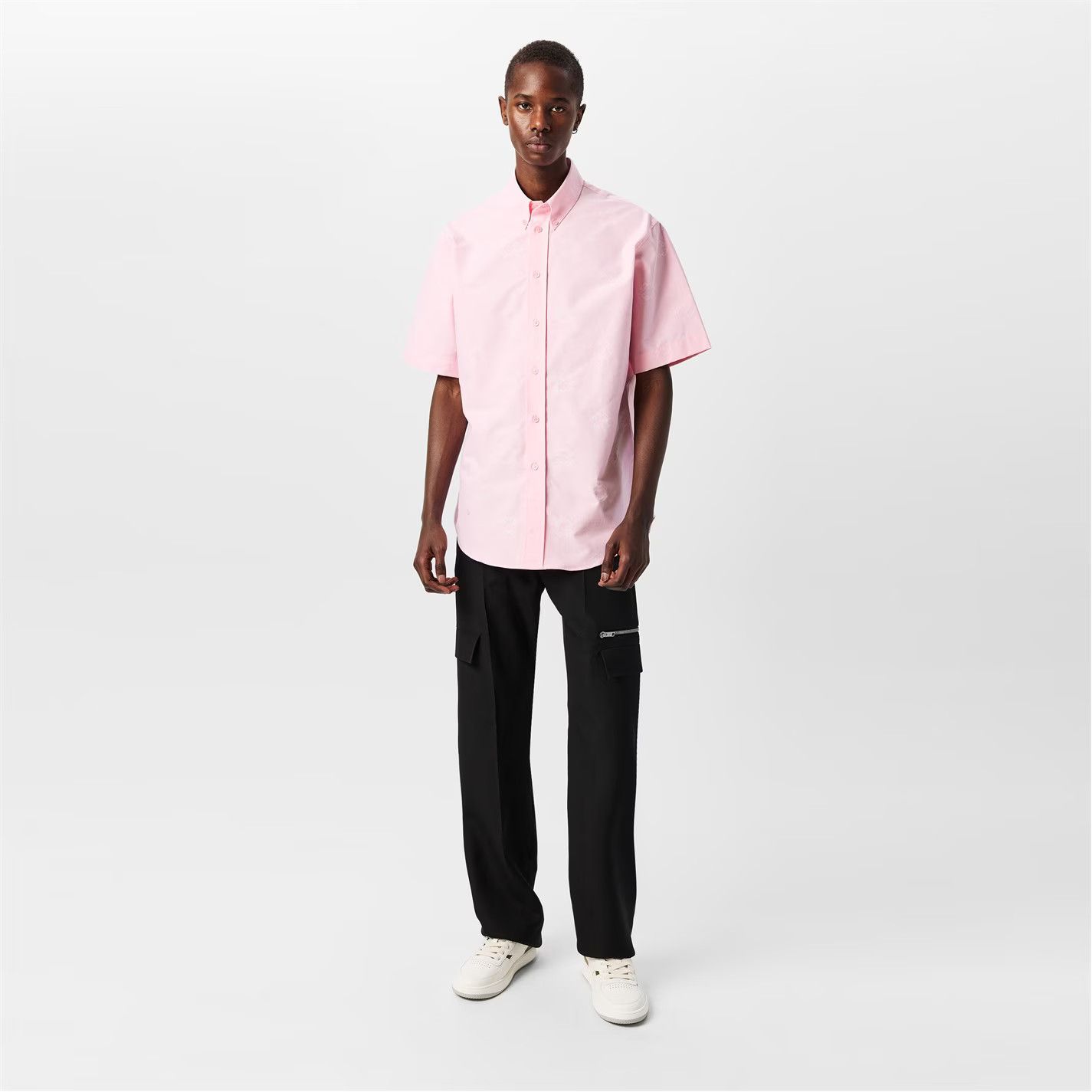 Givenchy o1g2r1mq0426 Monogram Short Sleeve Plain Shirt in Pink Size US M / EU 48-50 / 2 - 5 Thumbnail