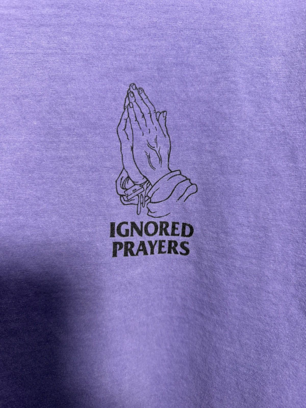 Ignored Prayers Ignored Prayers Distressed Tee Praying Hands Washed Purple Size US XL / EU 56 / 4 - 2 Thumbnail