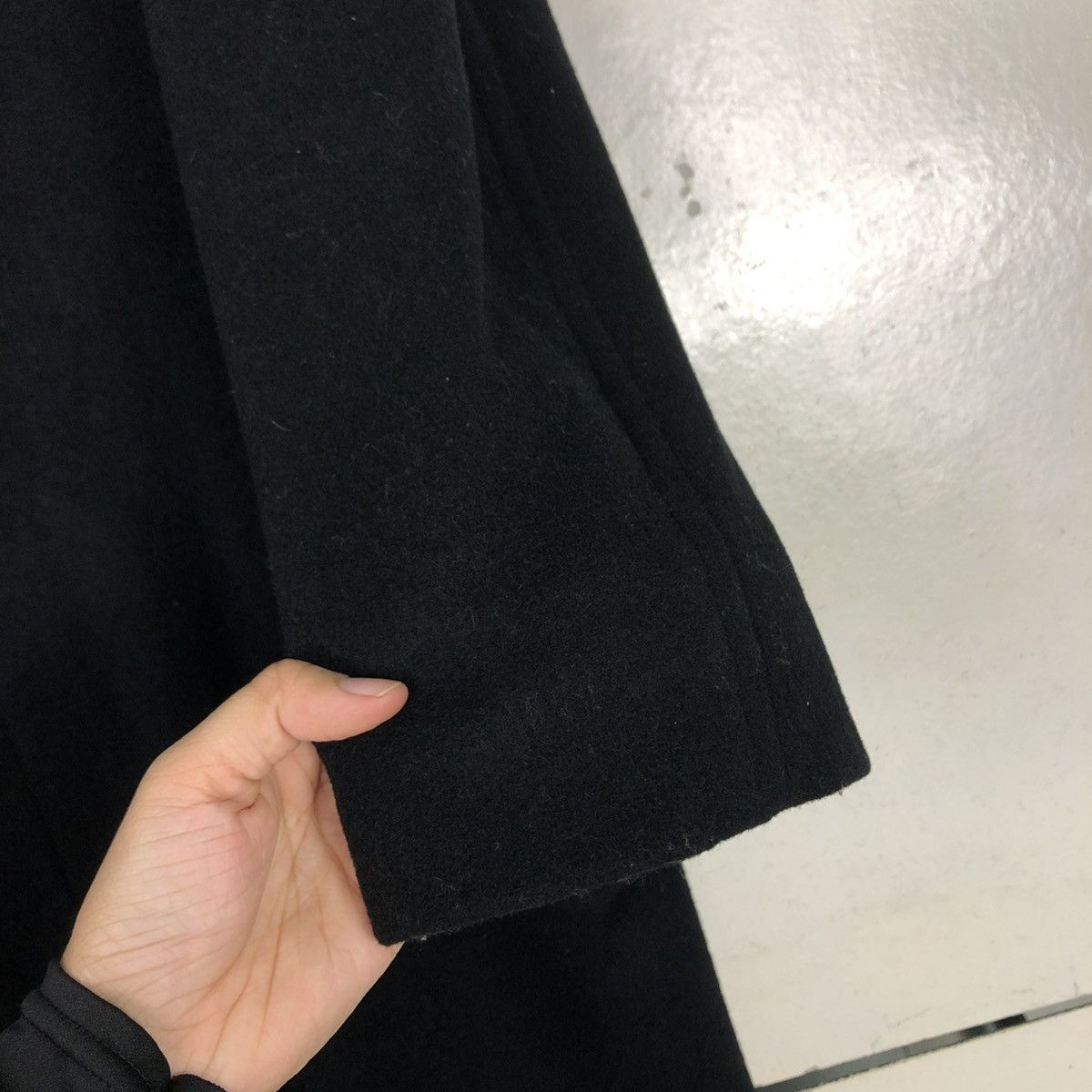Yohji Yamamoto 🔥VINTAGE WOOL LONG JACKET WORKSHOP YOHJI YAMAMOTO RICH BLACK Size US M / EU 48-50 / 2 - 17 Thumbnail