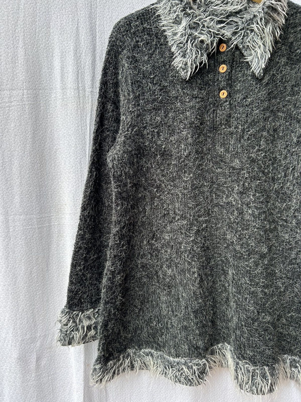 Japanese Brand Faux fur collar knit japanese style Ifsixwasnine lgb Size US L / EU 52-54 / 3 - 4 Thumbnail