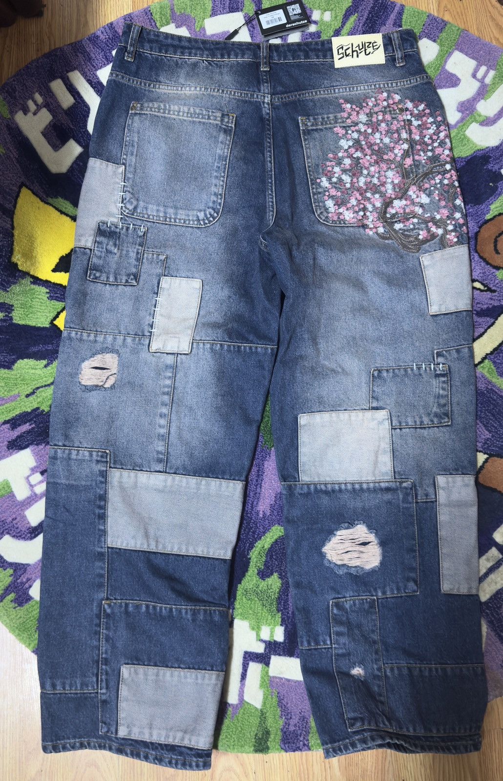 Derschutze “blossom v2” patchwork washed Denim Size US 36 / EU 52 - 2 Thumbnail