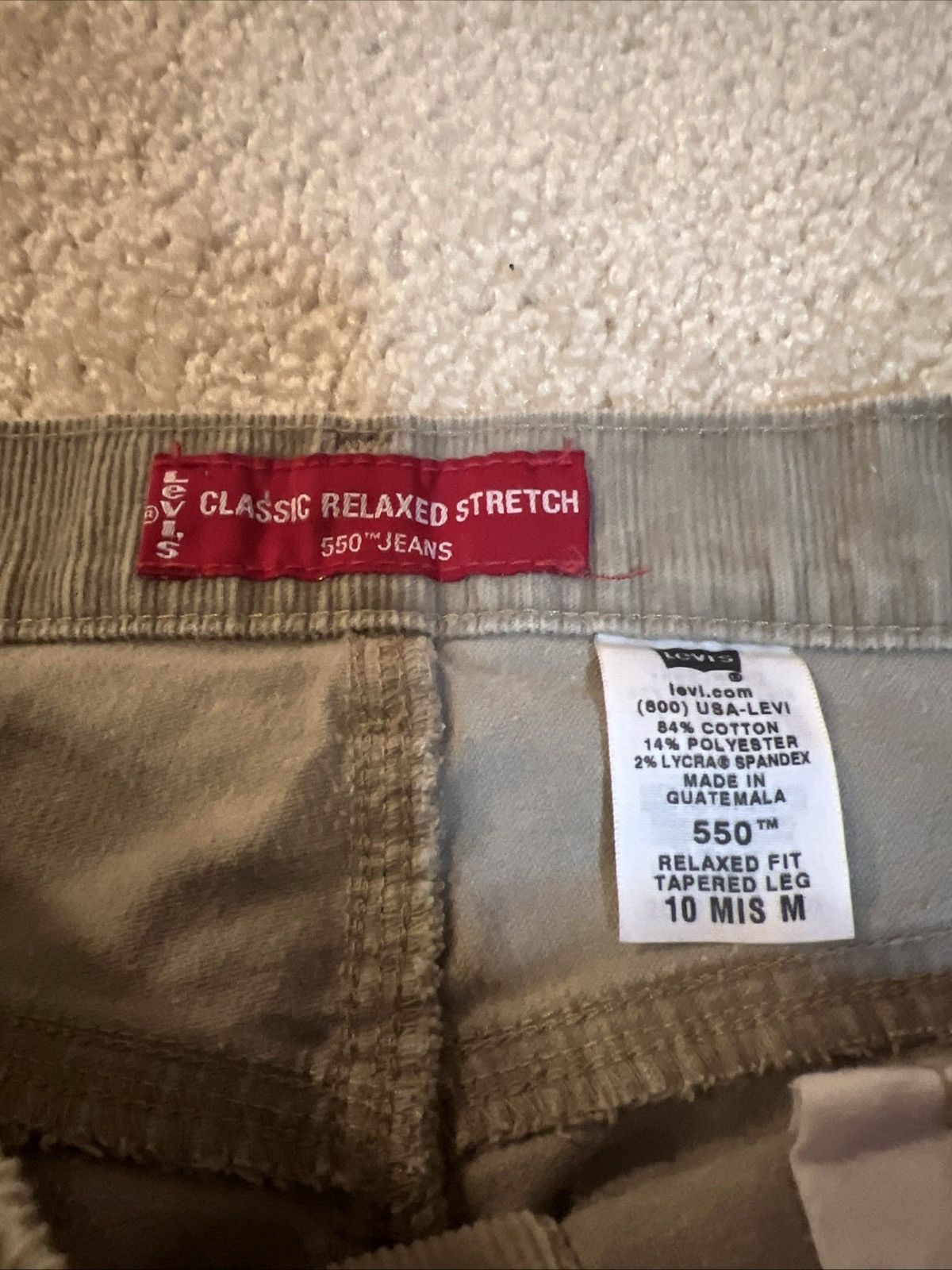 Levi's Levi's Women's 550 Classic Relaxed Stretch corduroy pants Size 32" / US 10 / IT 46 - 6 Thumbnail