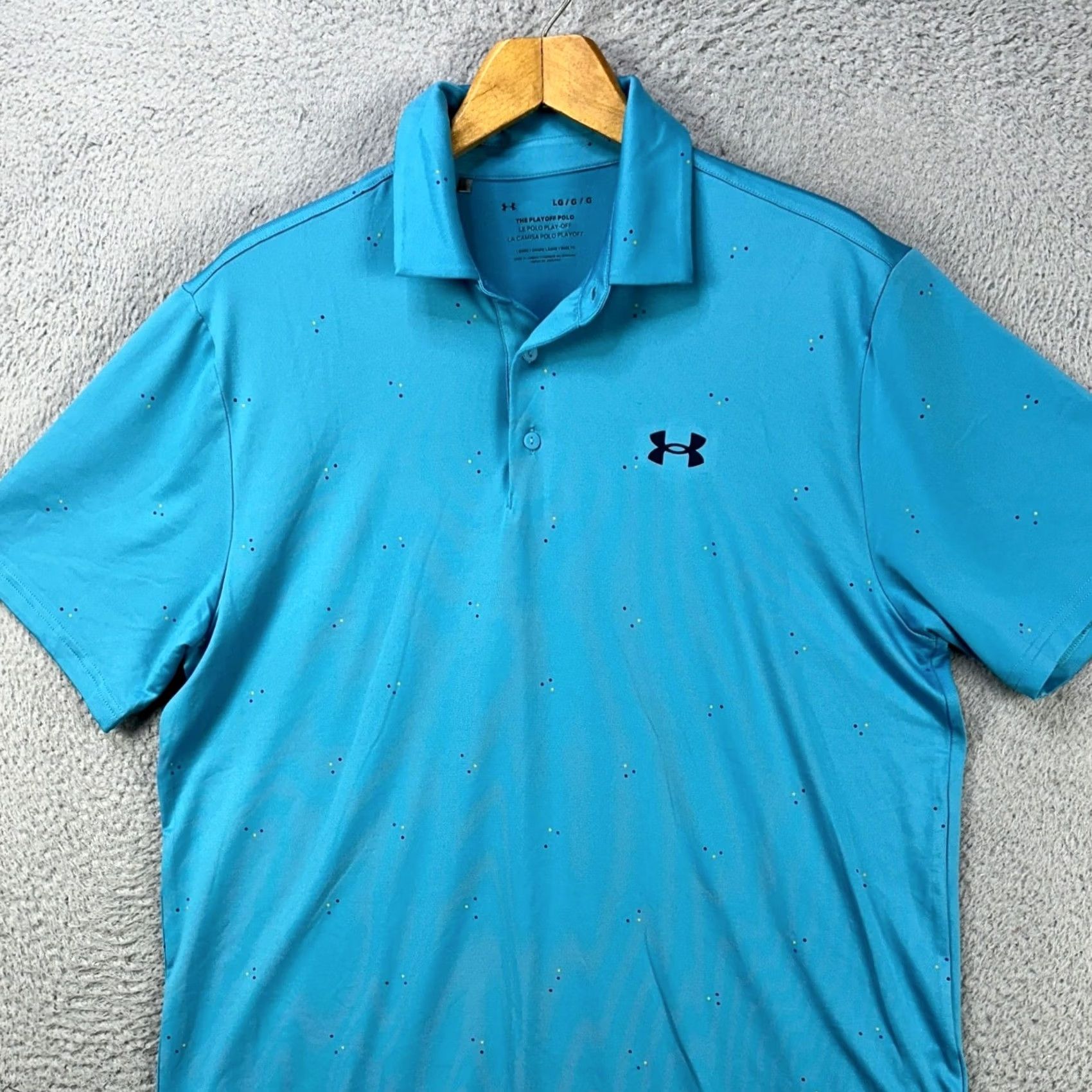 Under Armour Under Armour Polo Shirt Men Large Blue Rugby Short Sleeve Stretch Play Off Size US L / EU 52-54 / 3 - 2 Thumbnail