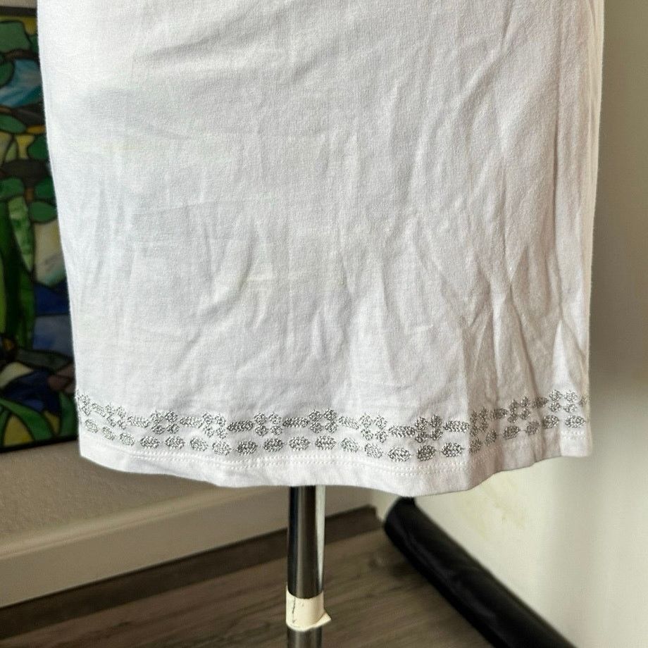 Other inc international concepts white silver embroidered dress Size L / US 10 / IT 46 - 3 Thumbnail