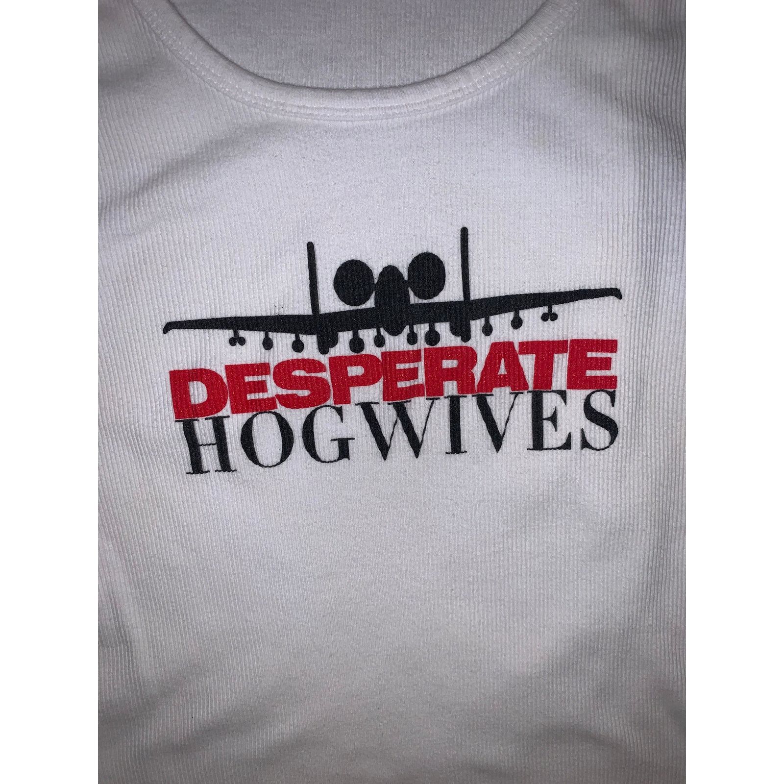 Other × Vintage Desperate Hogwives A-10 Warthog Tank Top White XS S Y2K Size XS / US 0-2 / IT 36-38 - 2 Thumbnail