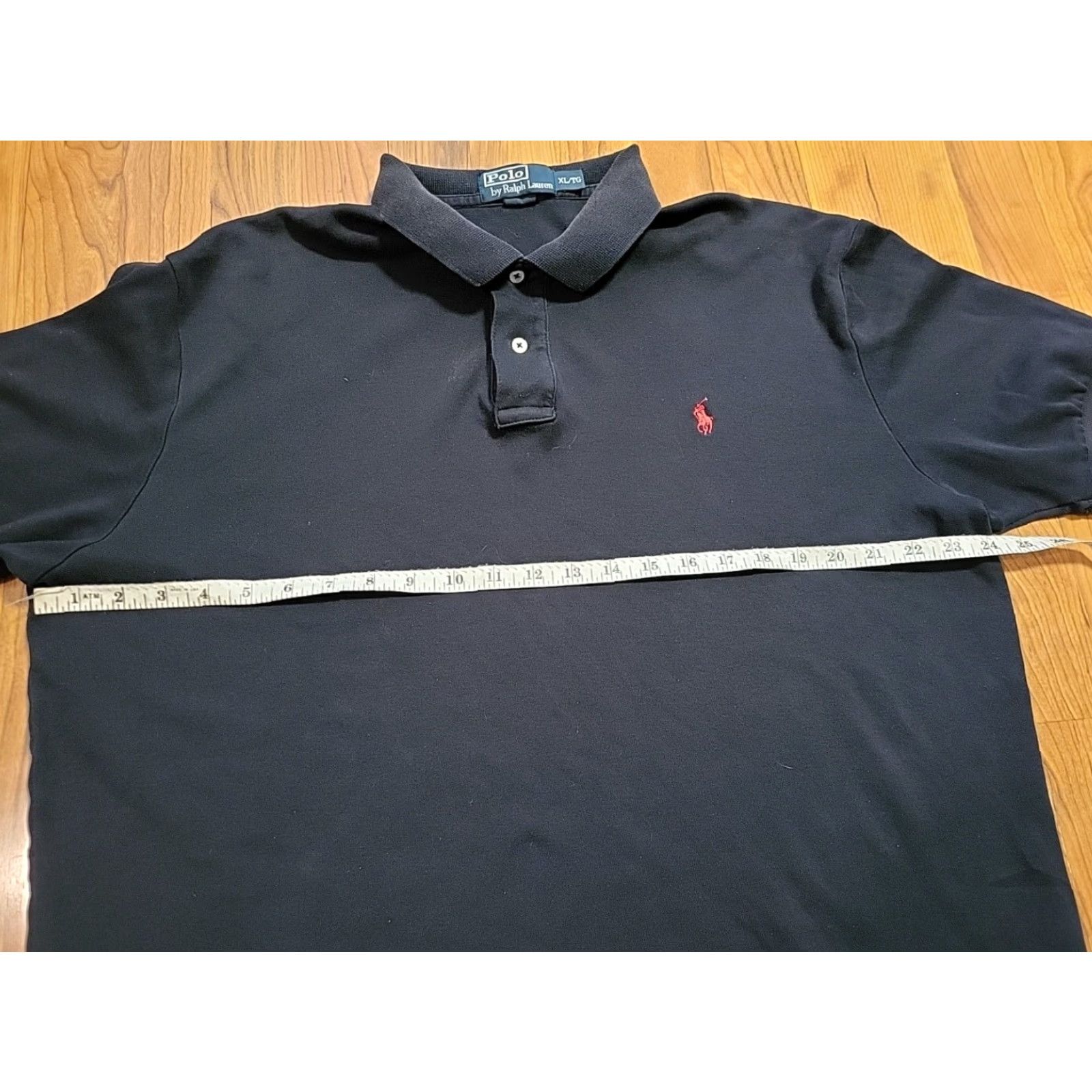 Ralph Lauren Polo Ralph Lauren Polo Shirt Mens XL Black W/ Red Pony Logo Cotton Embroidered Size US XL / EU 56 / 4 - 2 Thumbnail