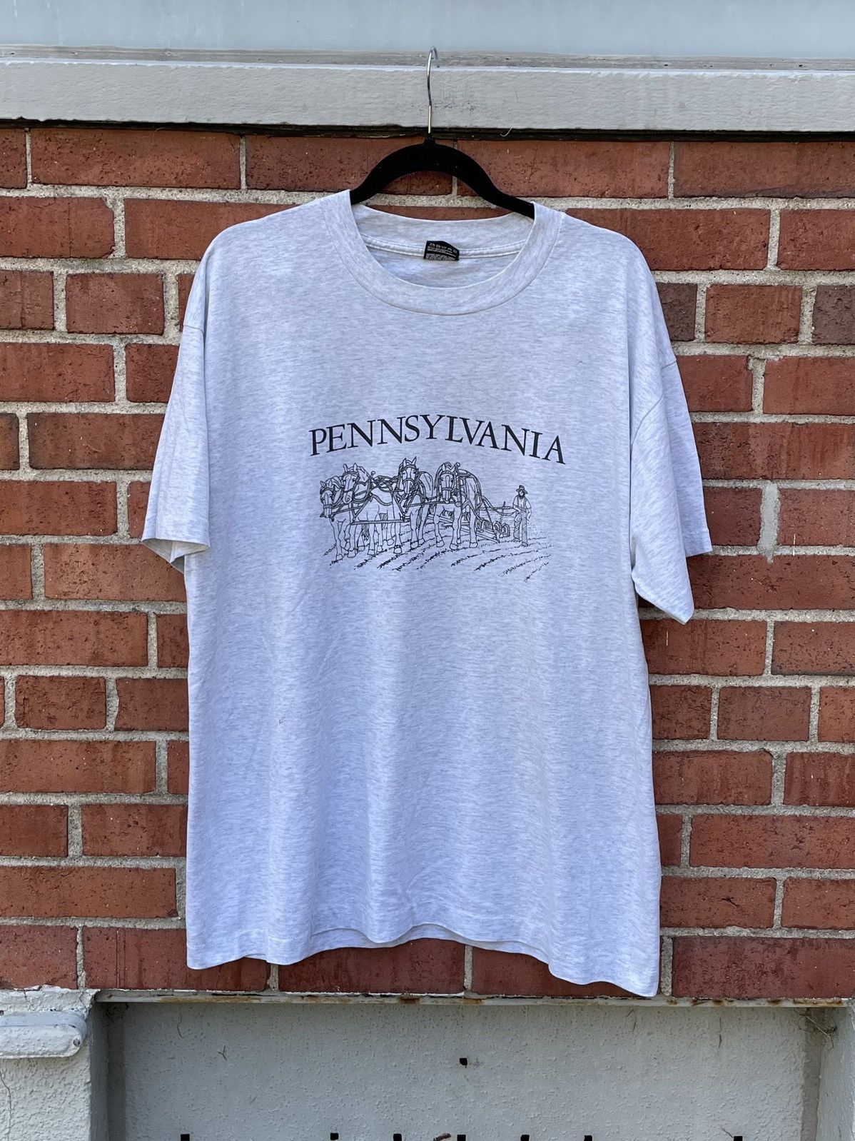 Fruit Of The Loom 90s FOTL Best Pennsylvania Amish Graphic T shirt Size US XL / EU 56 / 4 - 1 Thumbnail