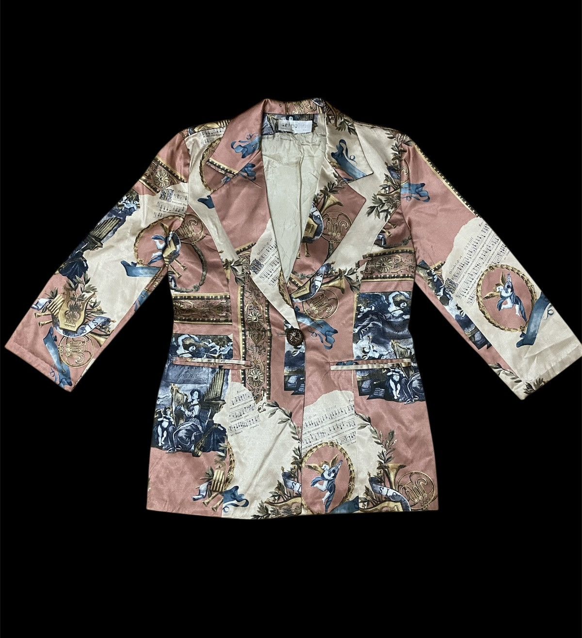 Vintage Vintage 90s Crinoline Fullprint With Decorative Cherubs Size M / US 6-8 / IT 42-44 - 1 Thumbnail