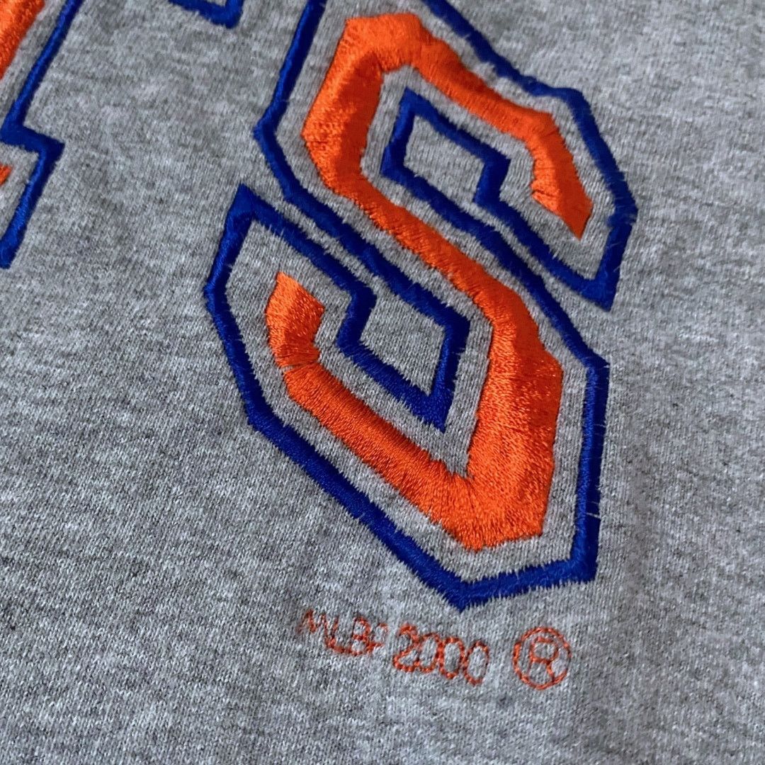 Logo Athletic × MLB × Vintage Vintage Y2K New York Mets Embroidered Logo MLB T Shirt Size US L / EU 52-54 / 3 - 4 Thumbnail