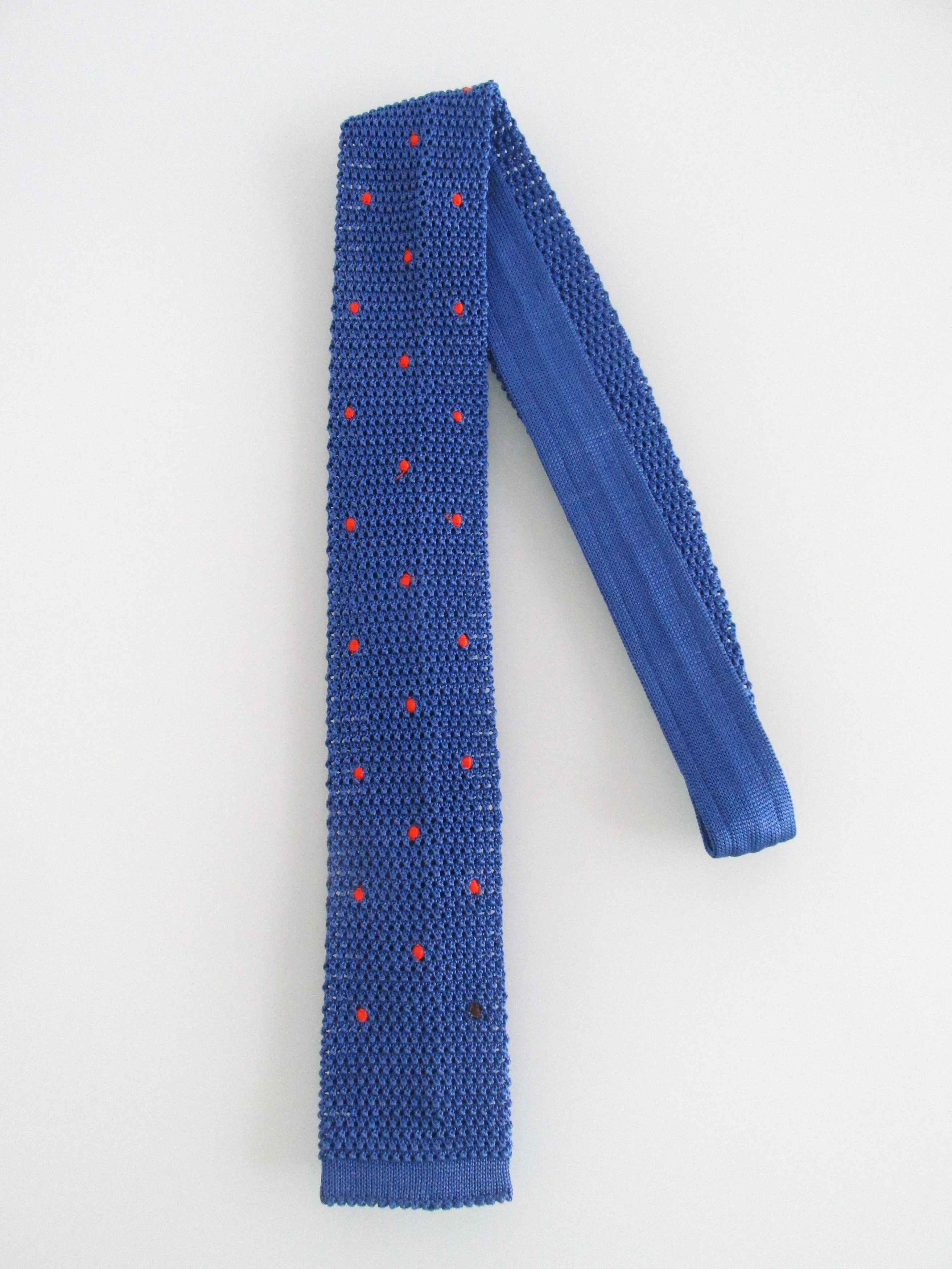 Other Bella Collezioni Flat/Square Bottom Men's Crotched Knit Tie Size ONE SIZE - 1 Thumbnail