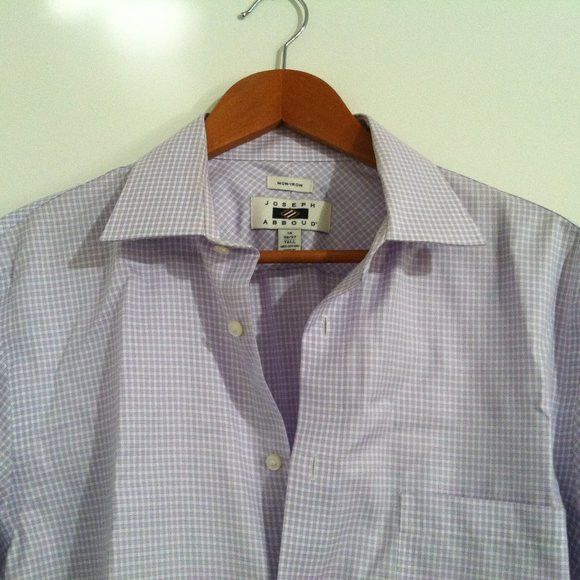 Joseph Abboud JOSEPH ABBOUD MENS LAVENDER 100%COTTON DRESS SHIRT 16/36-37 Size US L / EU 52-54 / 3 - 1 Thumbnail
