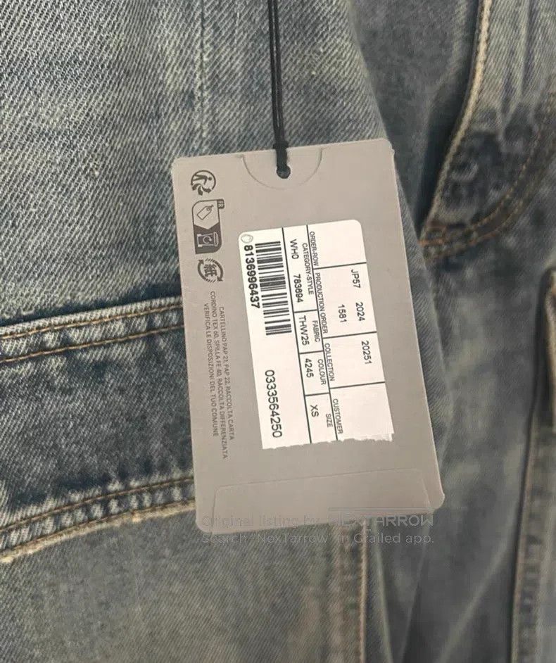 Balenciaga Balenciaga size XS Blue Denim Flare Leg Trousers Size US 27 - 3 Thumbnail