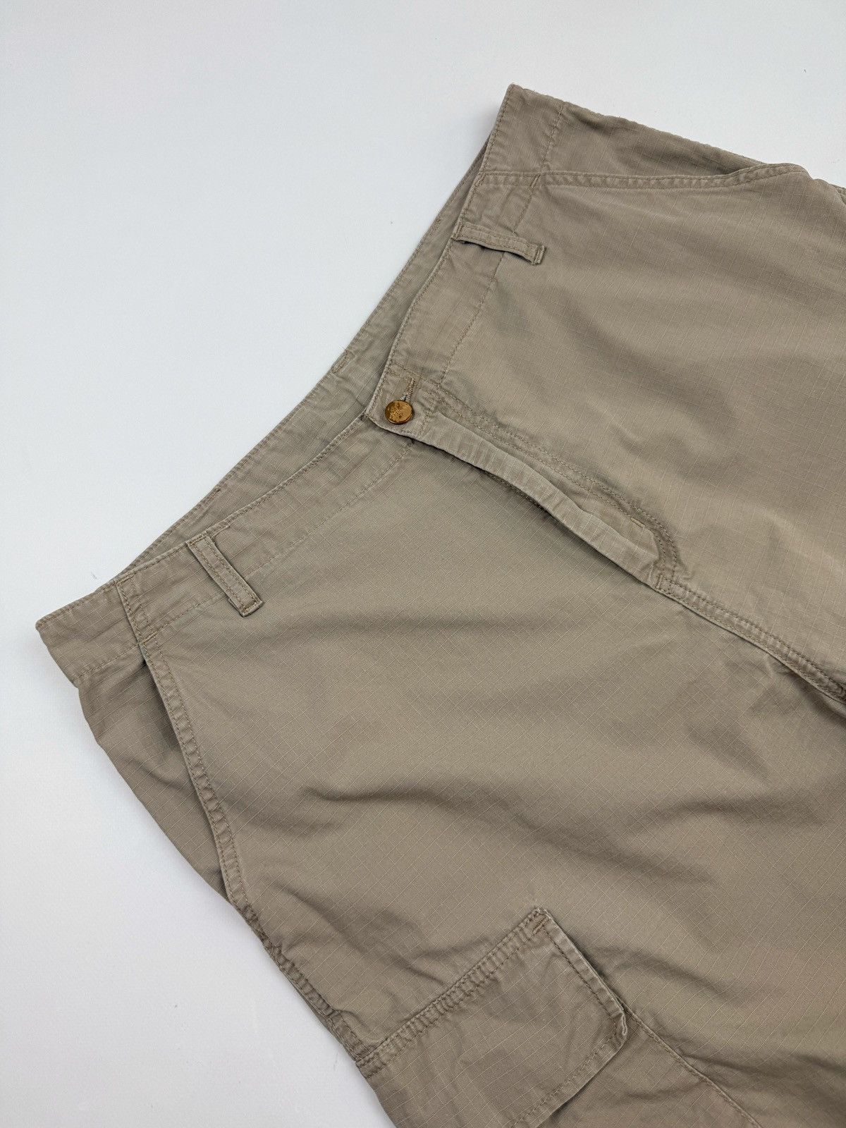 Carhartt Carhartt WIP Beige Ripstop Cargo Bermuda Baggy Shorts 36 Size US 36 / EU 52 - 3 Thumbnail