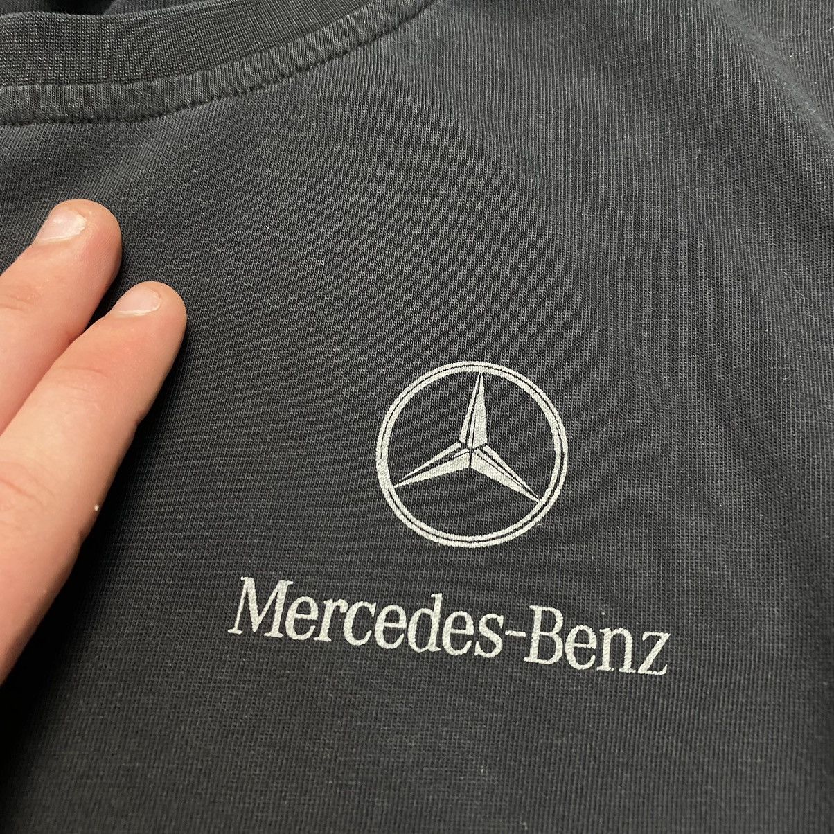 Mercedes-Benz Vintage Mercedes Benz C-Klasse Big Logo faded tee Size US S / EU 44-46 / 1 - 7 Thumbnail