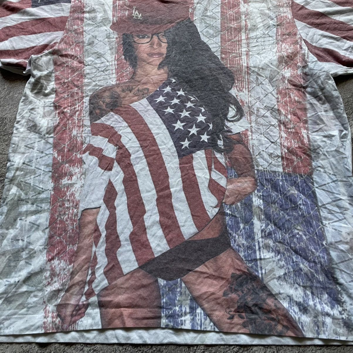 Vintage Vintage Y2K Sun Faded Patriotic Graphic Tee Americana Slim L Size US L / EU 52-54 / 3 - 5 Thumbnail