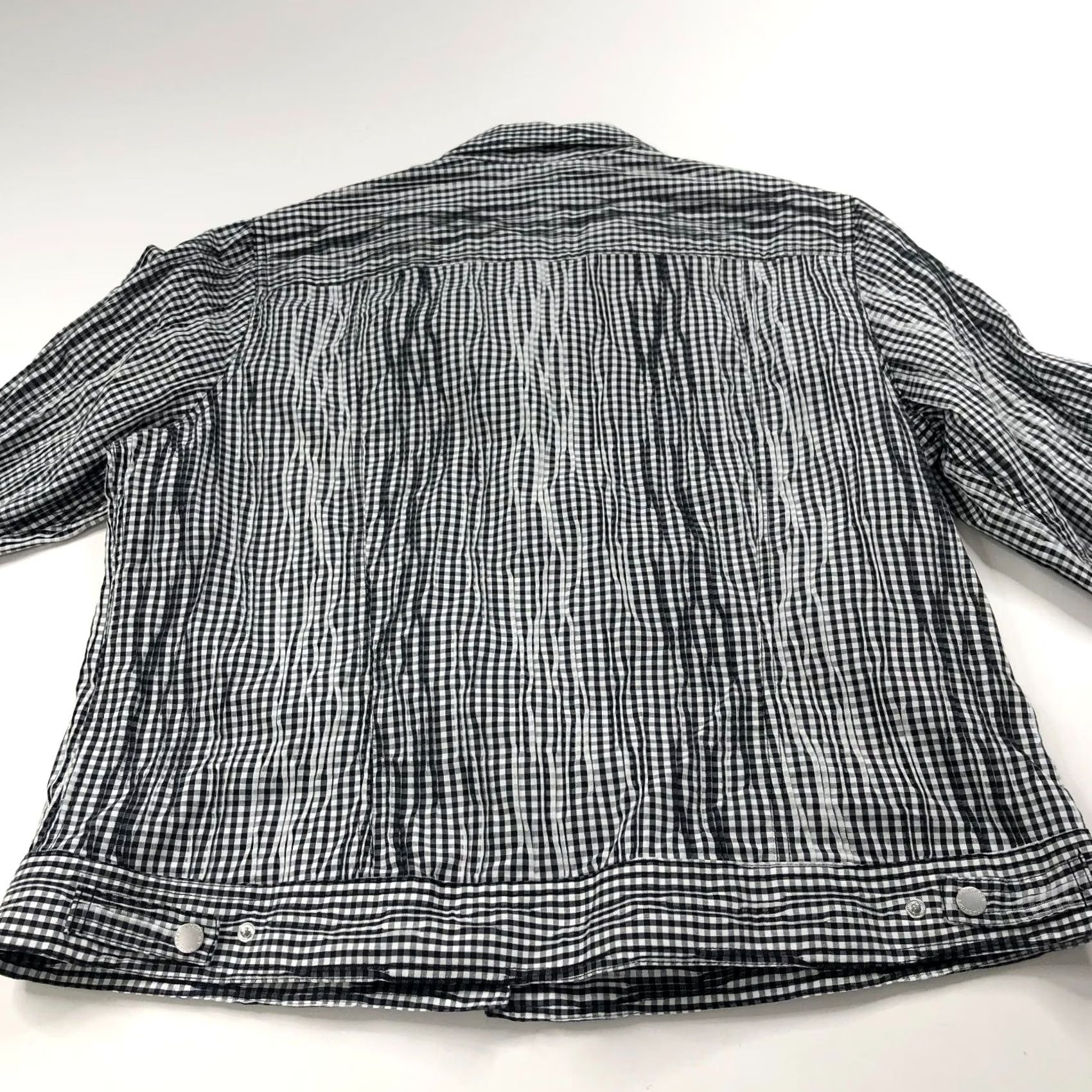 Vintage Foxcroft Button-Up Shirt Long Sleeve Check Textured Black MINT 16 Women, Regular Fit, All Seasons, Casual, Cotton Nylon Spandex, Classic Style Size XXL / US 16-18 / IT 52-54 - 7 Thumbnail