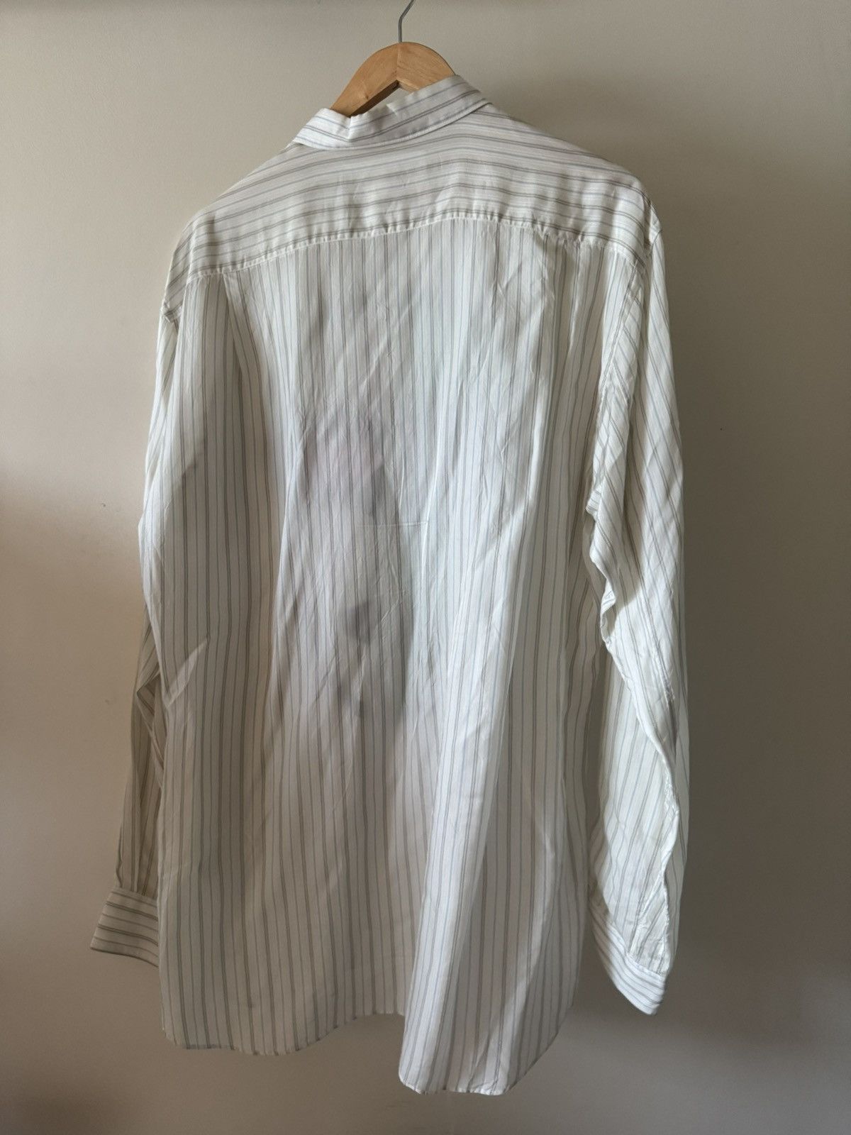 Comme des Garcons SHIRT Comme Des Garcons SHIRT striped cut out mask short Sz L Size US L / EU 52-54 / 3 - 3 Thumbnail