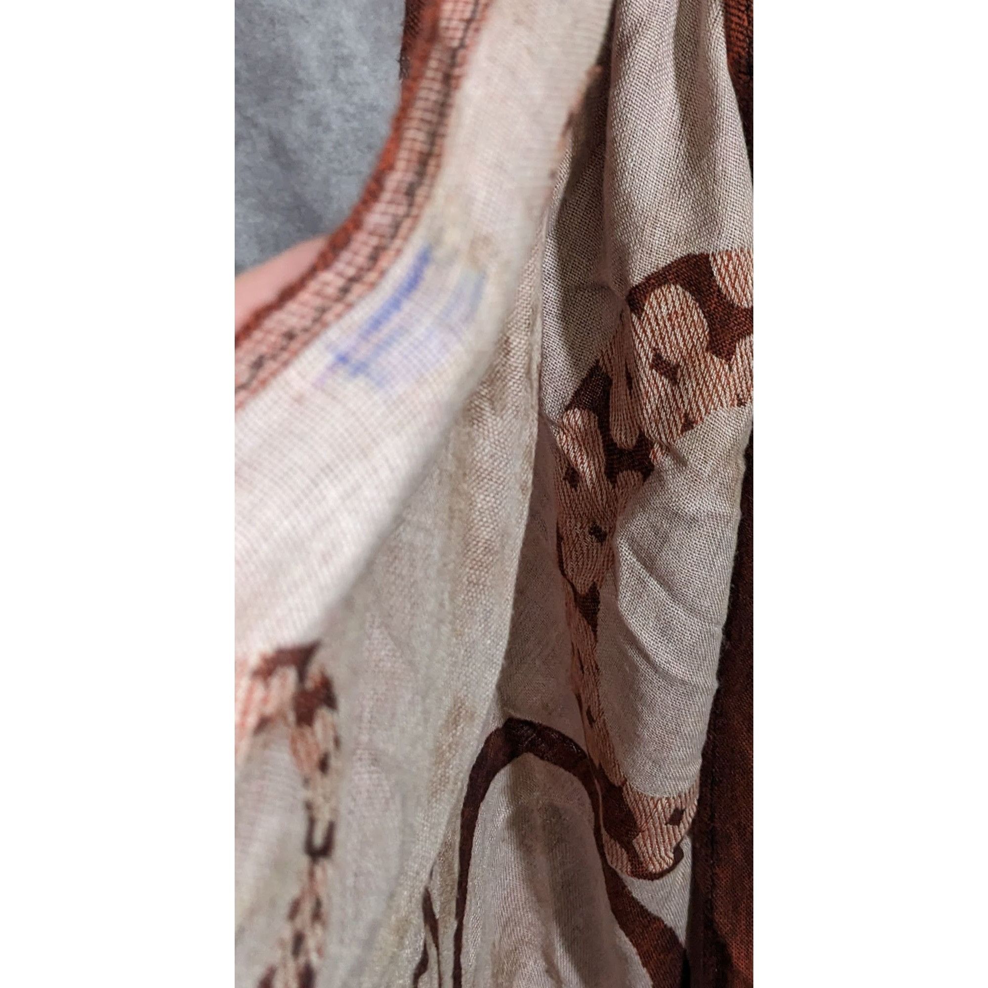 Other Pashmina Rust And Cream Bubble Print Scarf Size ONE SIZE - 9 Thumbnail