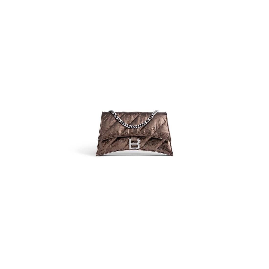 Balenciaga o1tr1nto0525 Size: OS / Crush XS Chain Bag Metallized Size ONE SIZE - 5 Thumbnail