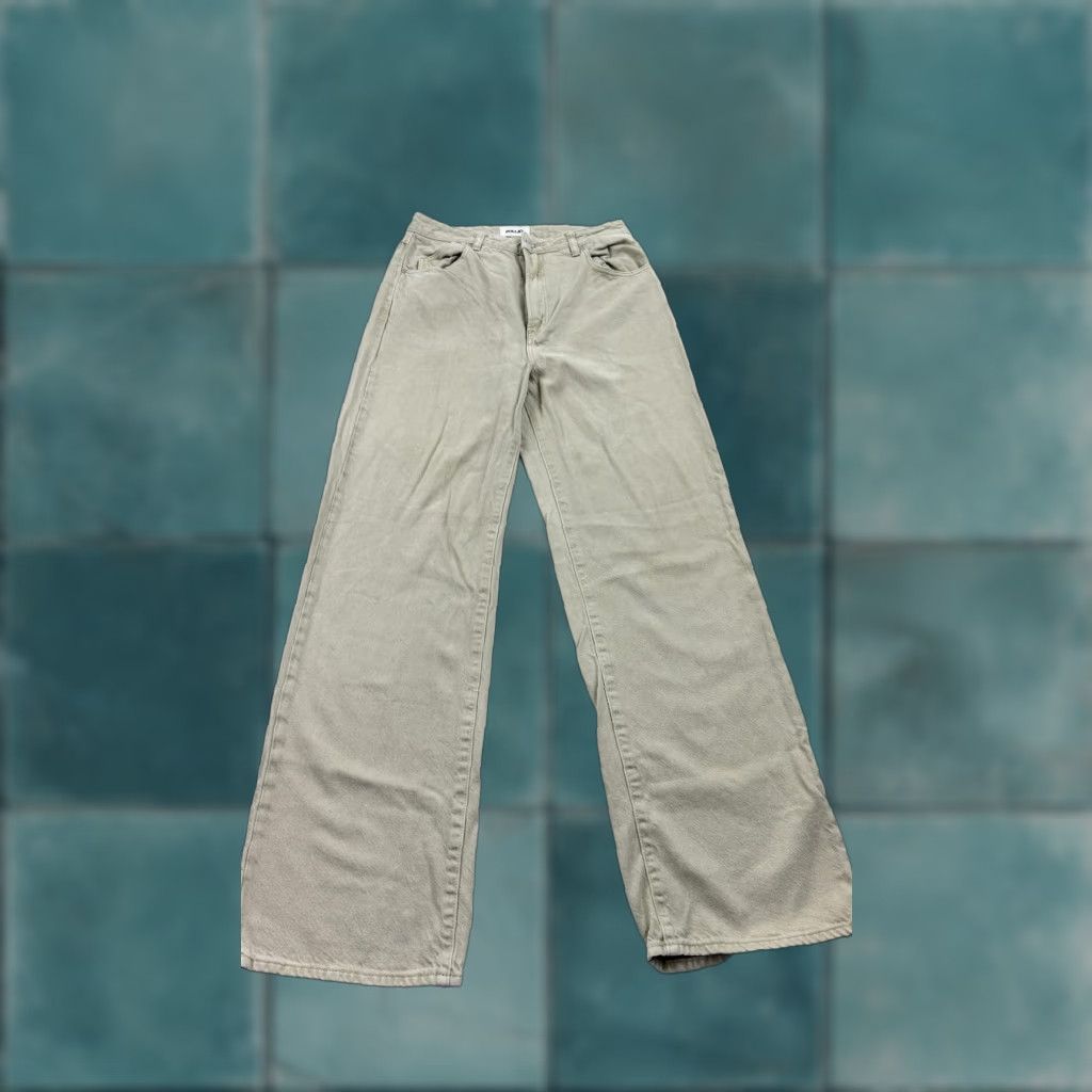 Rolla's VINTAGE Rolla's Heidi Jeans Womens 29 Aussie 11 Khaki High Rise Loose Straight Wide Leg Denim Size 29" - 1 Thumbnail