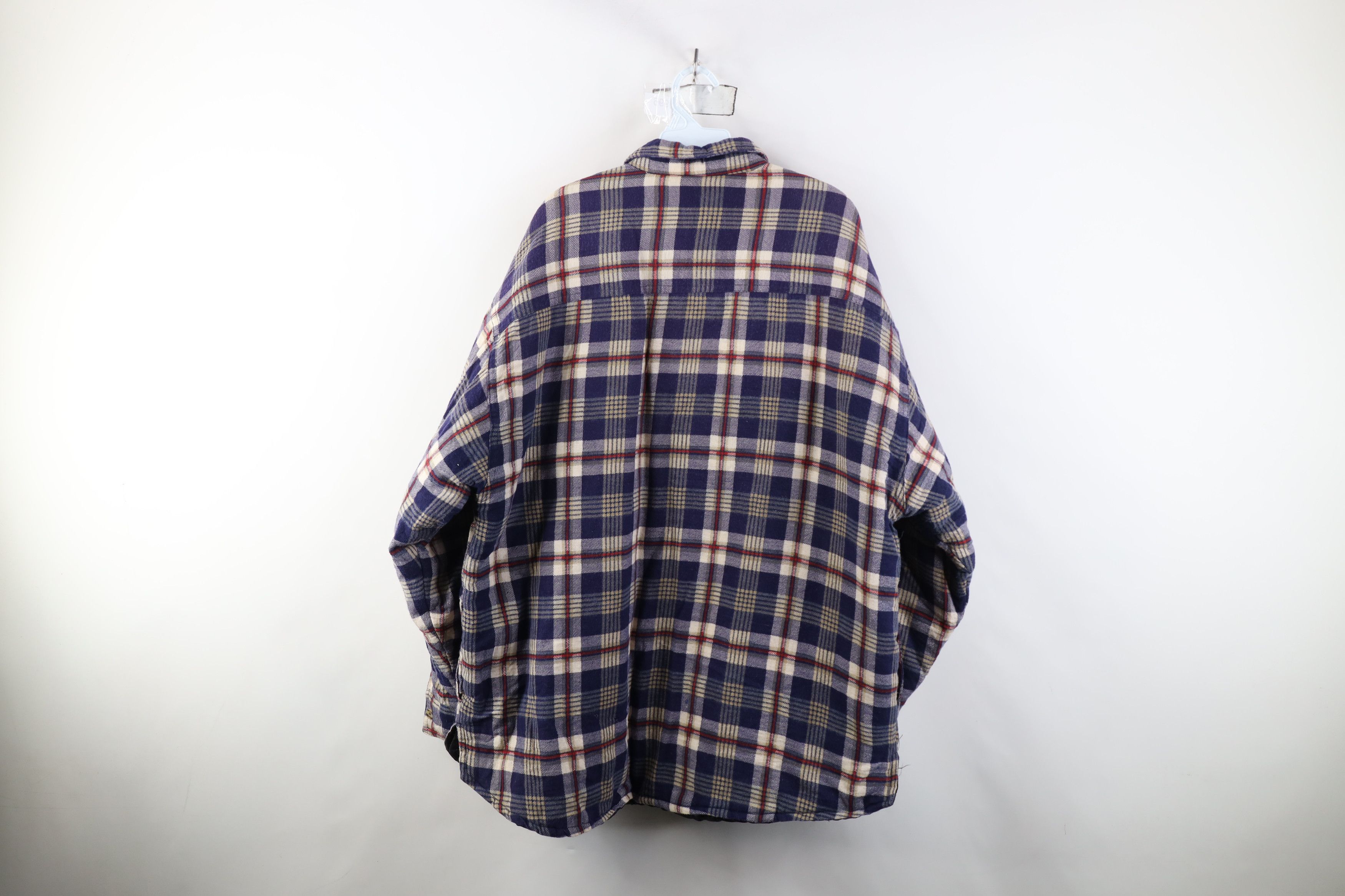 Vintage Vintage 90s Streetwear Quilted Flannel Button Shirt Jacket Size US XL / EU 56 / 4 - 13 Thumbnail