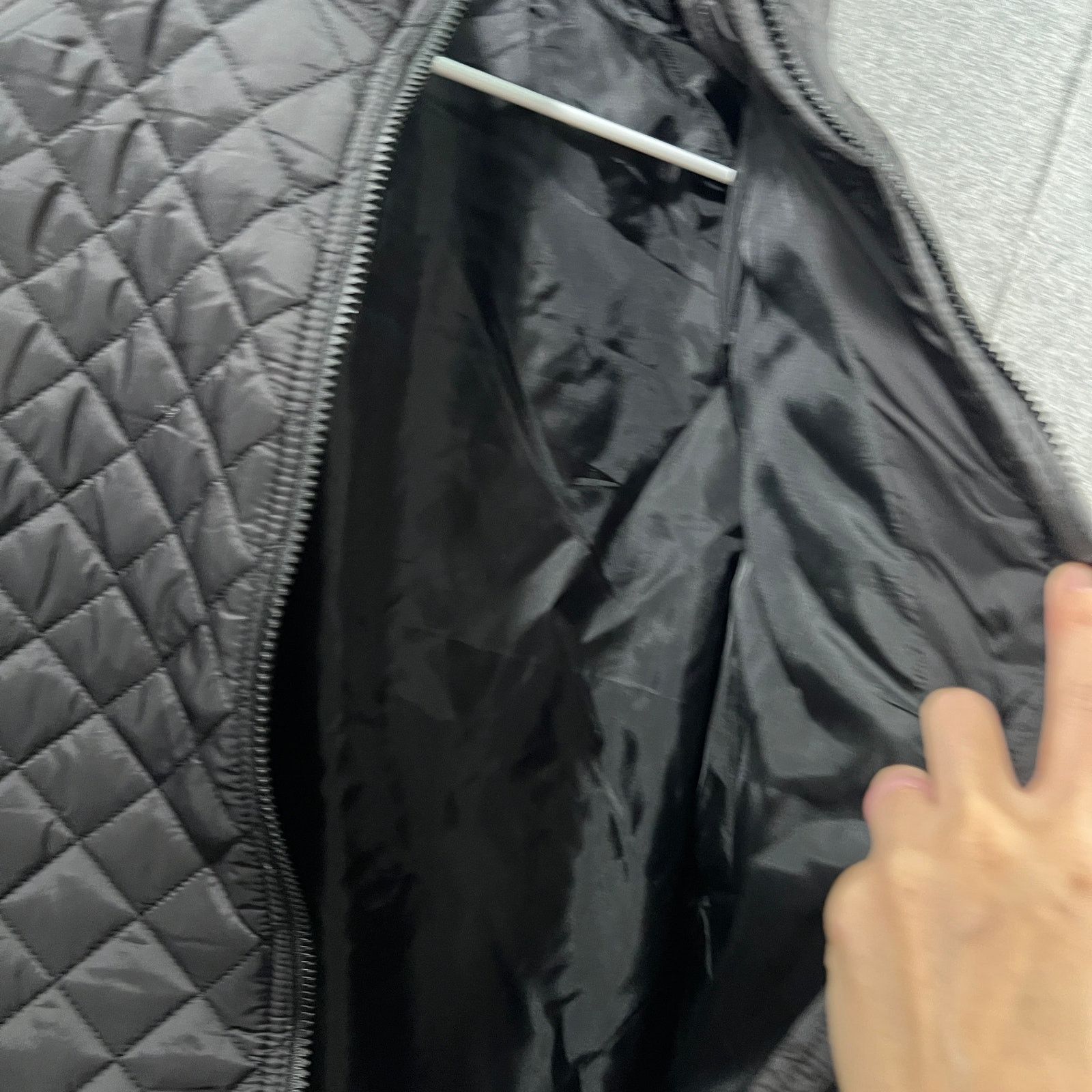 Other Belle by Kim Gravel Quilted Zip-Front Jacket Black Size XL / US 12-14 / IT 48-50 - 5 Thumbnail
