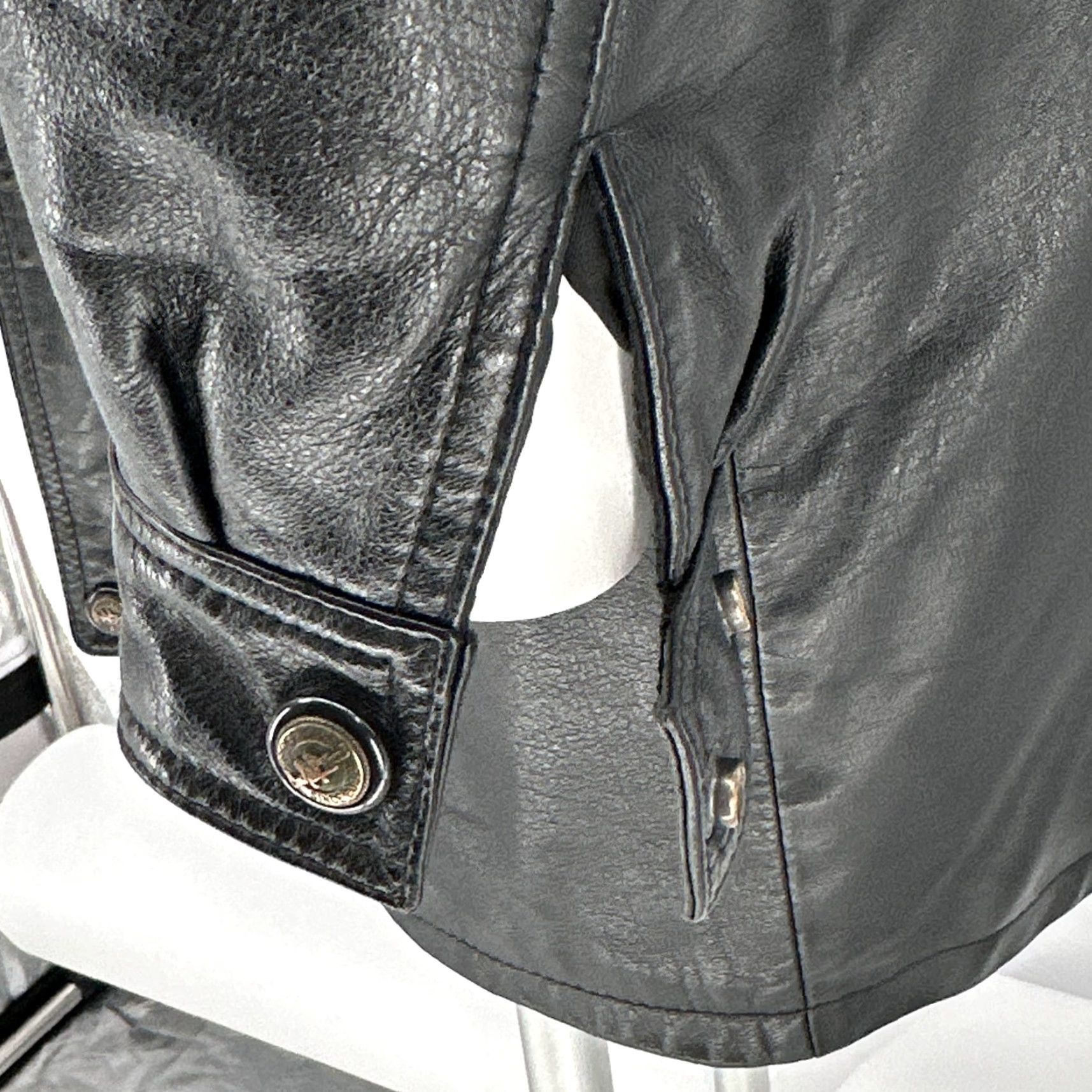 Vintage VINTAGE Misty Harbor Coat Mens XL Black Leather Mid Length Zip Pockets Lined Mens XL Black Overcoat Size US XL / EU 56 / 4 - 7 Thumbnail