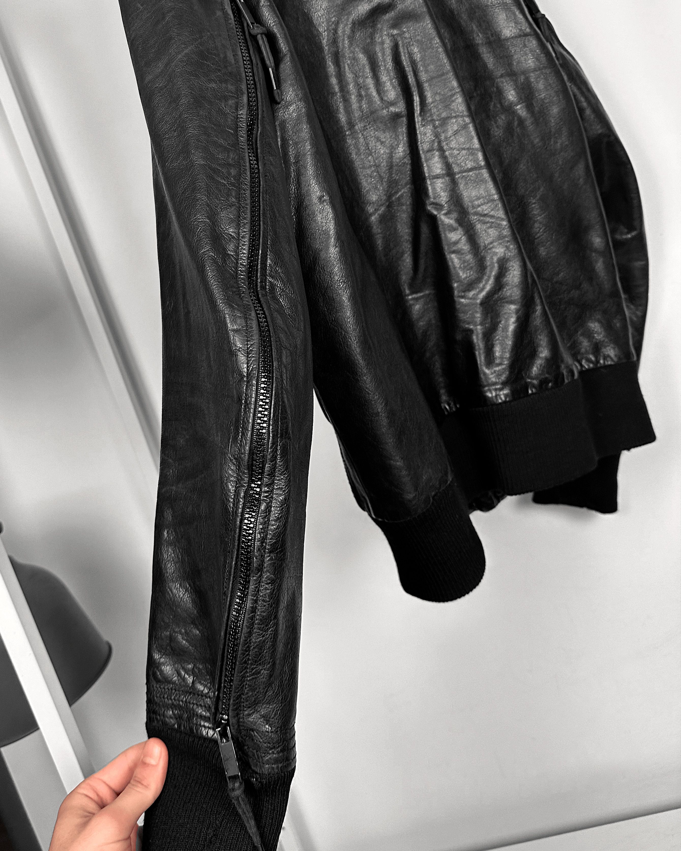 Dior Dior Homme Luster Zipper Sleeves Leather Bomber Jacket Size US M / EU 48-50 / 2 - 6 Thumbnail