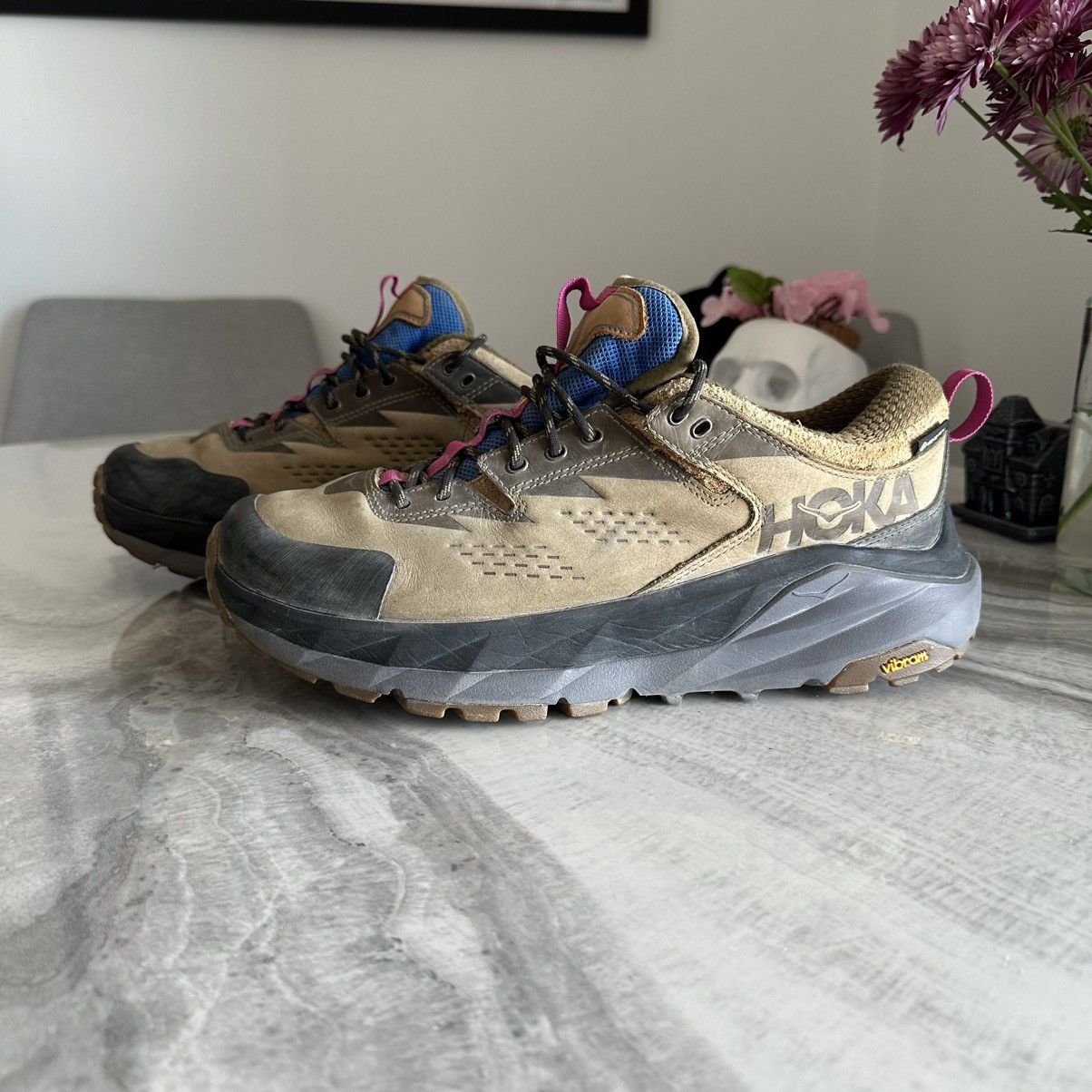 Bodega x Hoka Kaha Low GTX Martini Olive Almond Sneakers