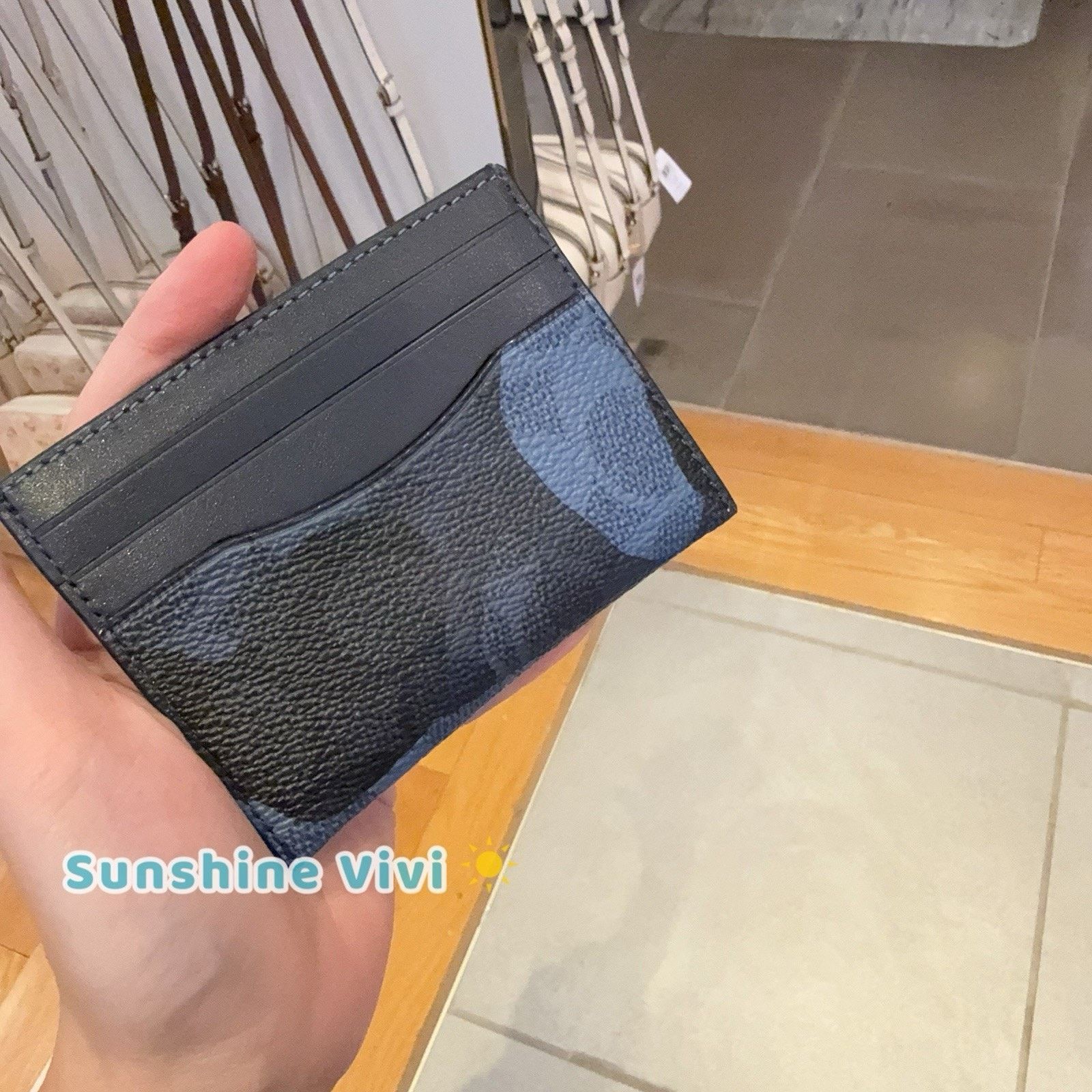 Coach NWT Coach Slim Id Card Case Signature Camo CY266 Blue Size ONE SIZE - 6 Thumbnail