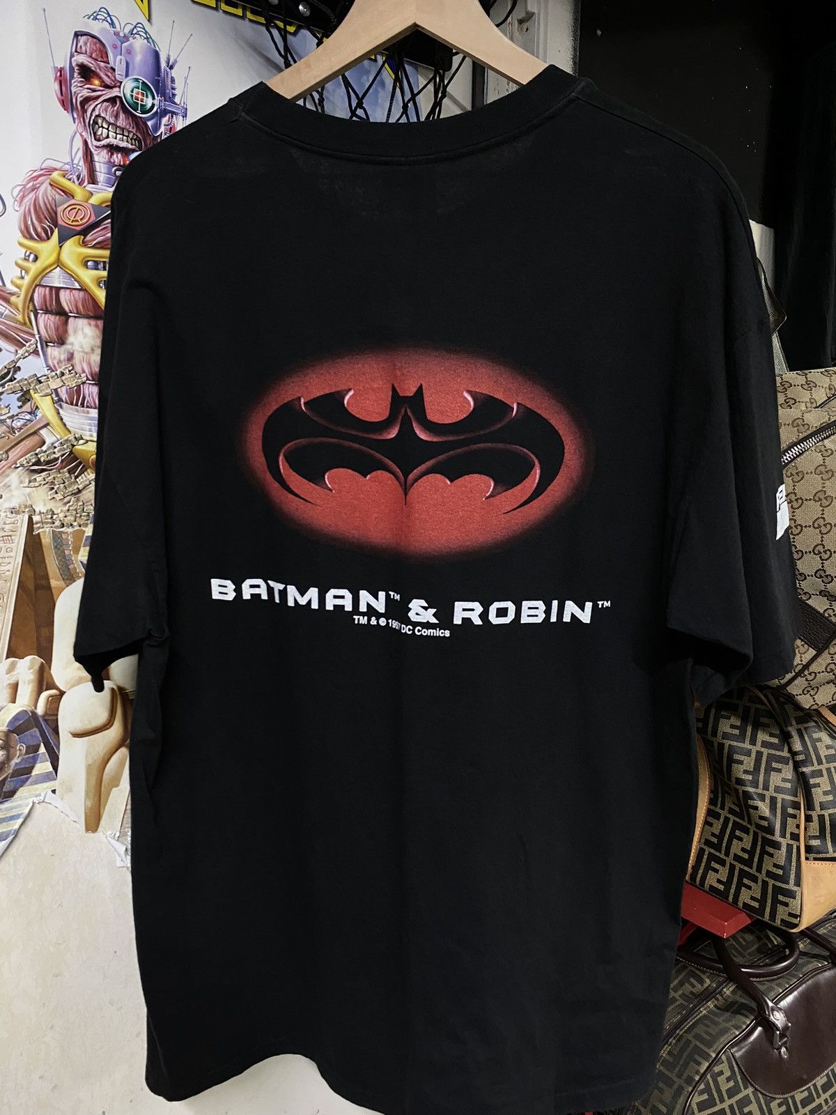 DC Comics × Vintage 90’s Vintage Batman & Robin Movie Promo Tee Shirt XLarge Size US XL / EU 56 / 4 - 2 Thumbnail