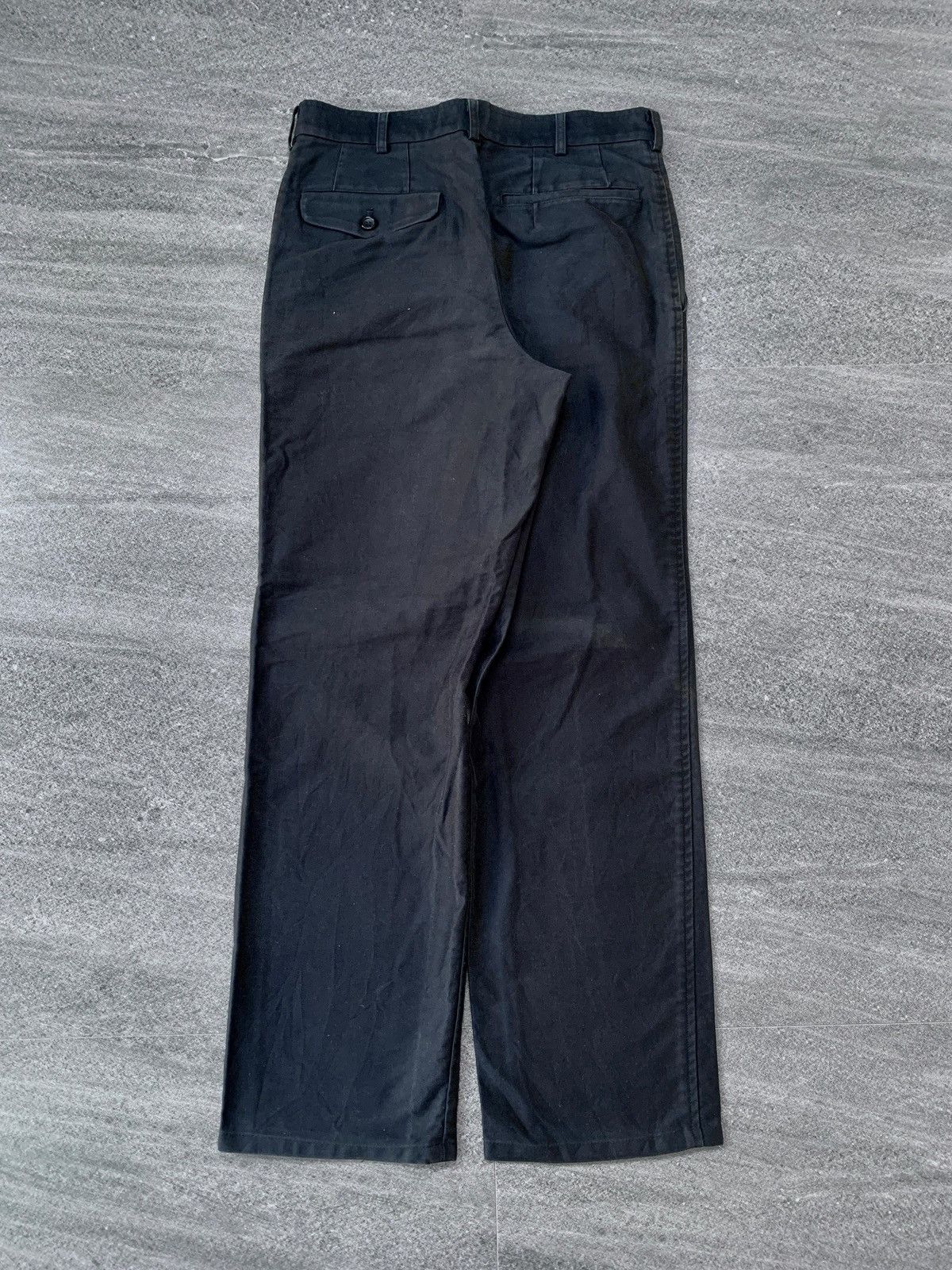 Comme des Garcons Homme AD2001 Black Faded Straight Trousers Size US 28 / EU 44 - 6 Thumbnail