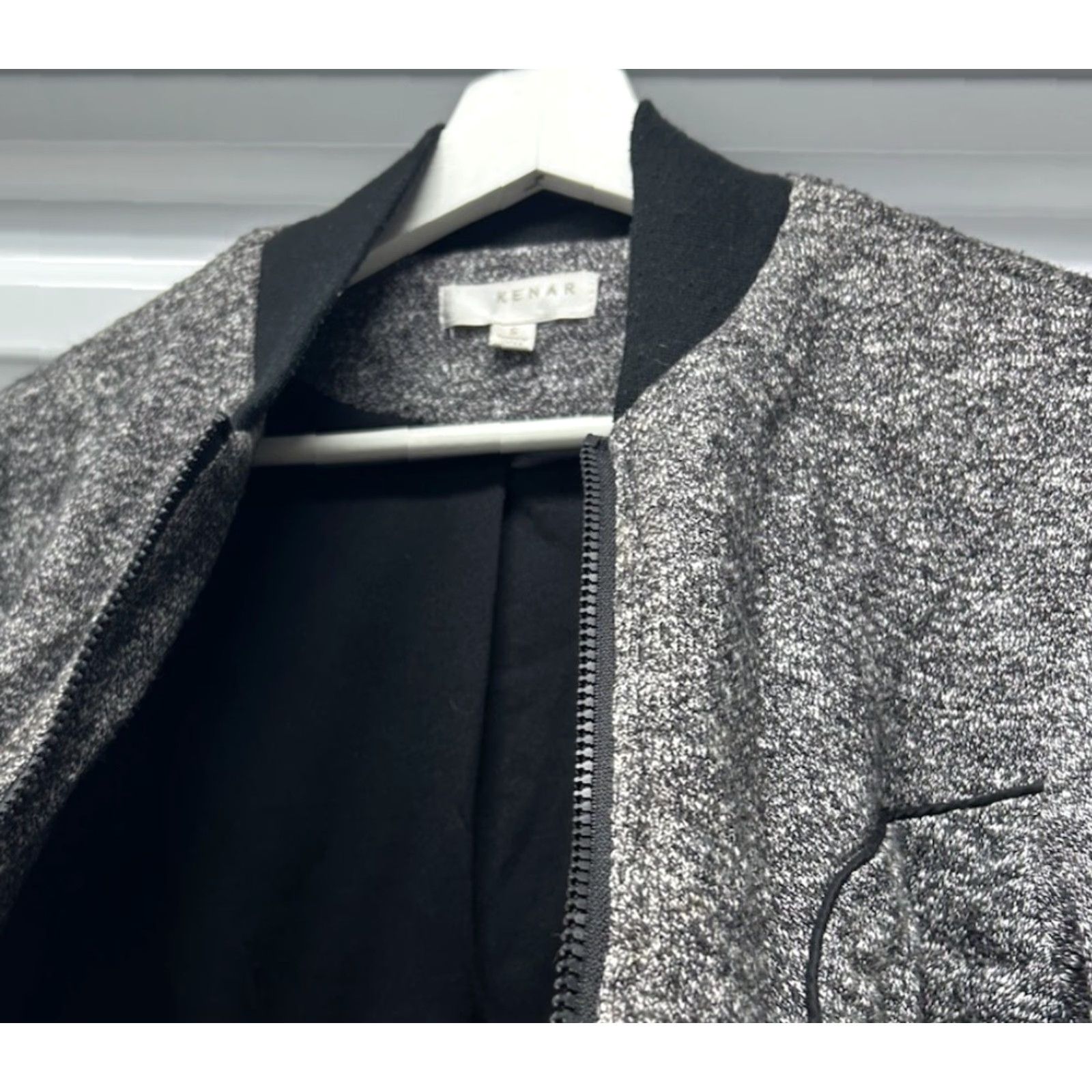 Vintage Womens Kenar Motorcycle Gray Knit Full Zip Jacket S Size S / US 4 / IT 40 - 5 Thumbnail