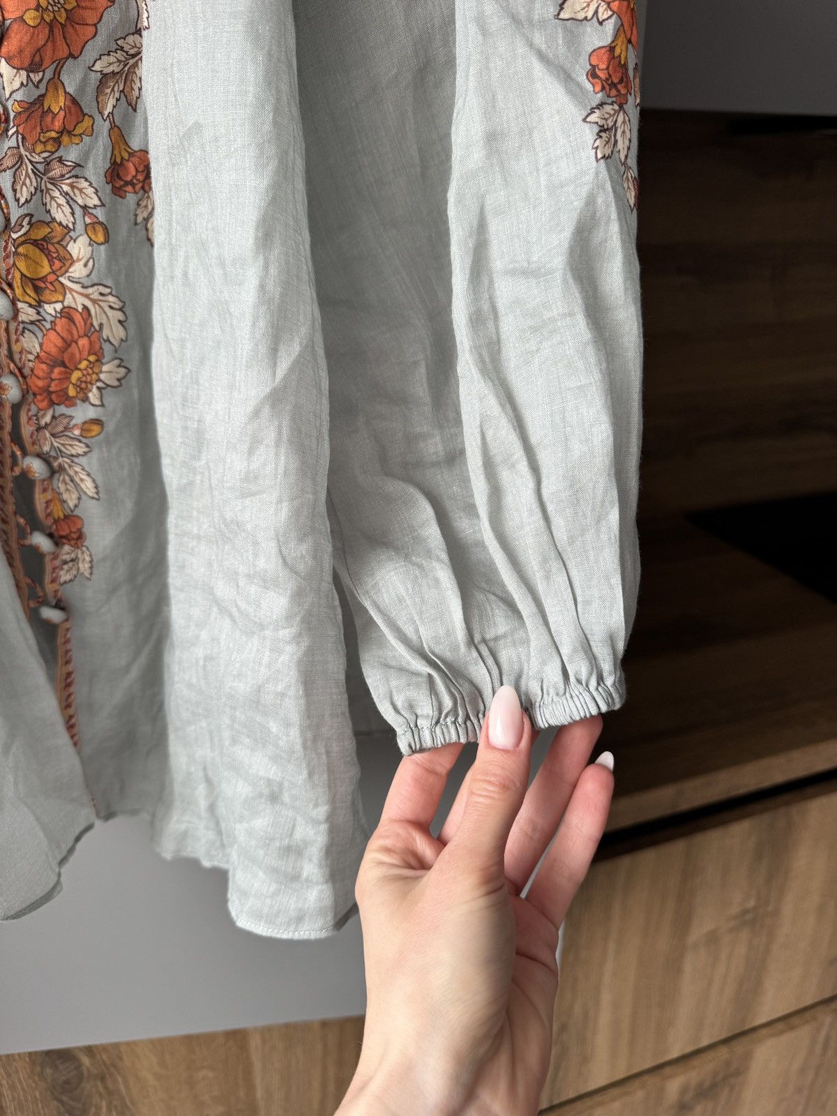 Zimmermann Zimmermann Andie Billow Blouse & Shorts in Dusty Blue Floral Size XS / US 0-2 / IT 36-38 - 5 Thumbnail