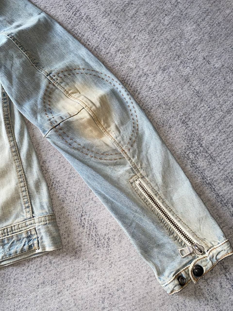 GAS GAS Distressed Denim Biker Jacket Size US M / EU 48-50 / 2 - 14 Thumbnail