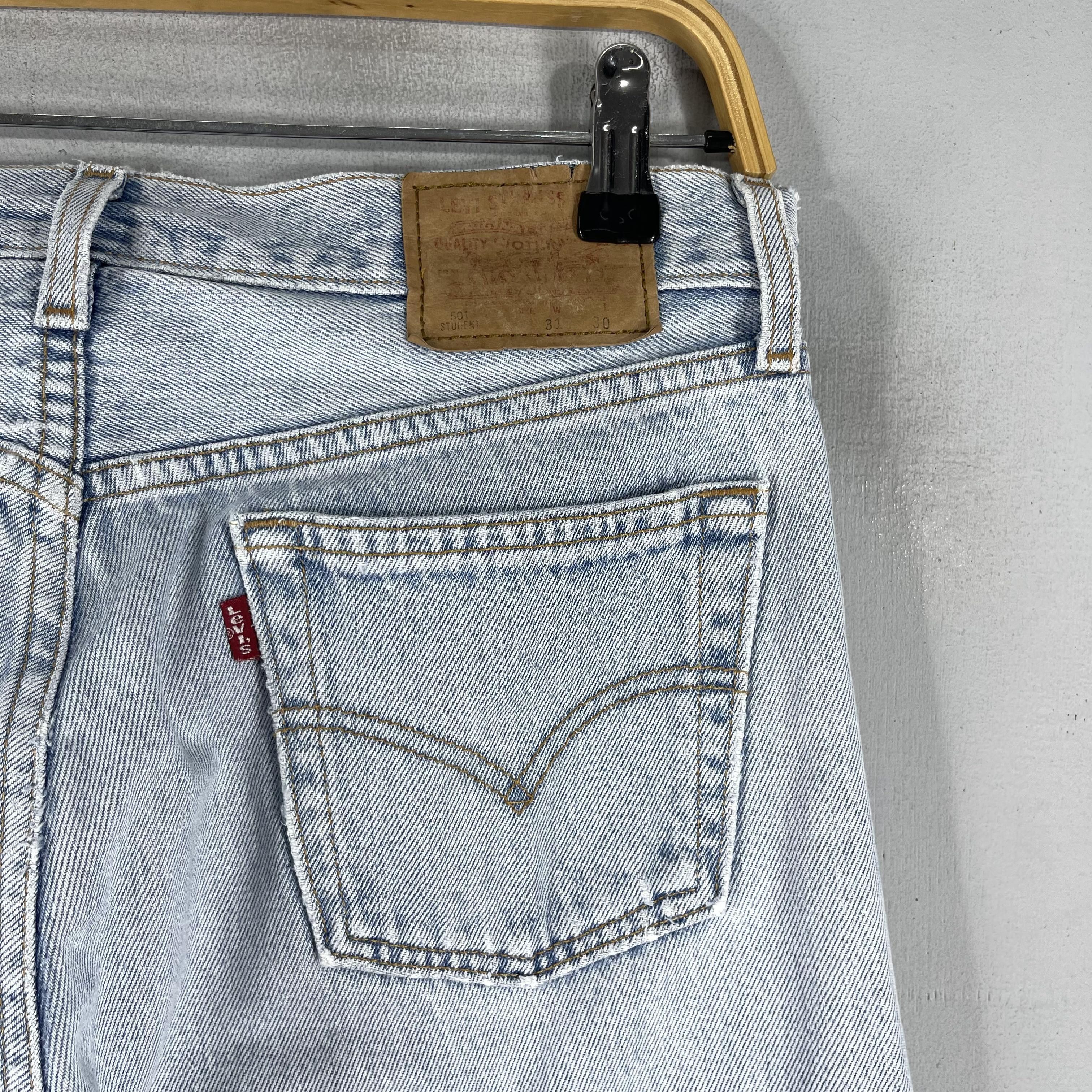 Levi's × Vintage Vintage Levis 501 Distressed Student Fit Jeans Size 30 Size US 30 / EU 46 - 9 Thumbnail