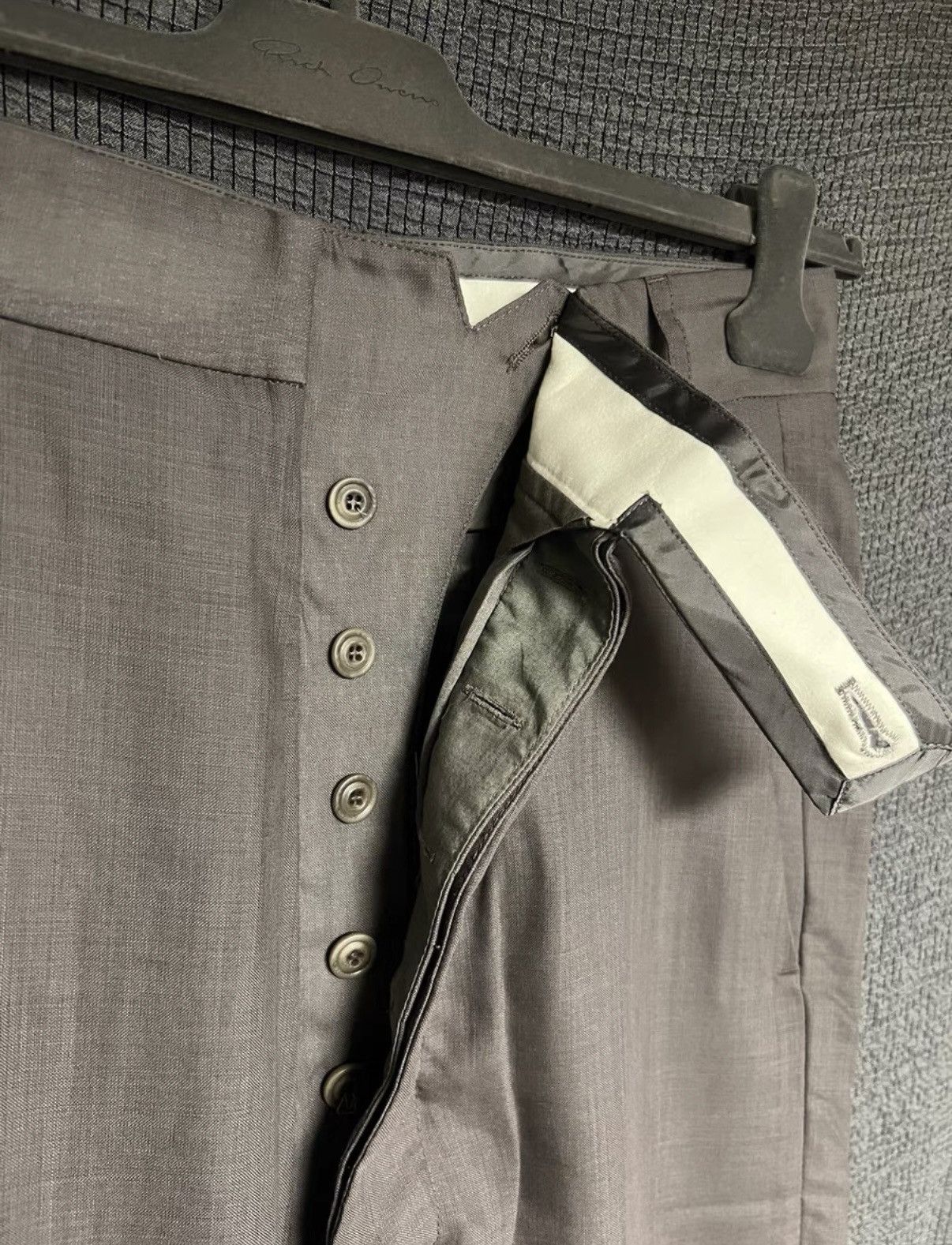 Rick Owens Rick Owens Double-Layer Wool Drop-Crotch Trousers - Unisex Size US 32 / EU 48 - 5 Thumbnail