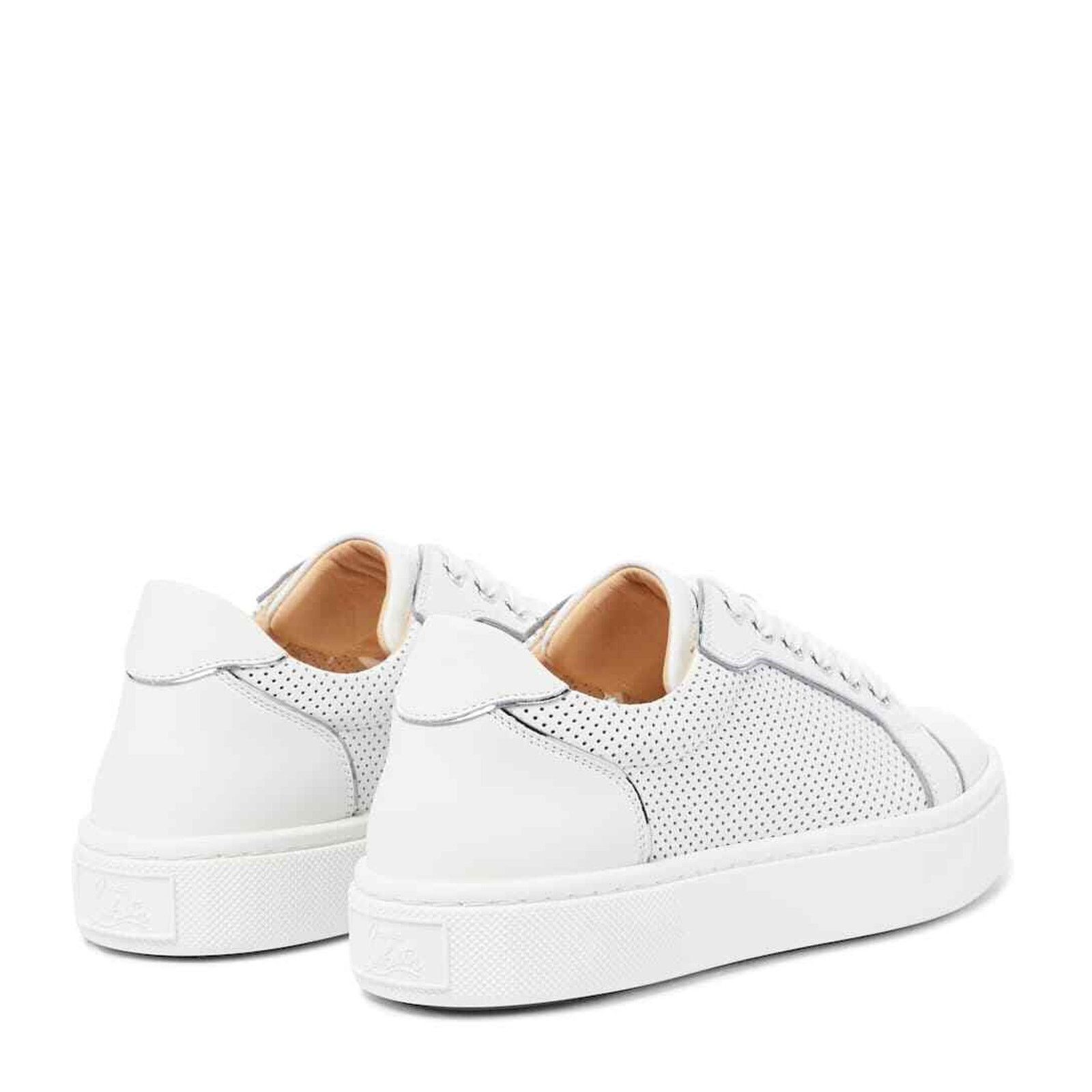 Christian Louboutin Christian Louboutin White Leather Low Top Sneaker 40 Size US 10 / IT 40 - 10 Thumbnail