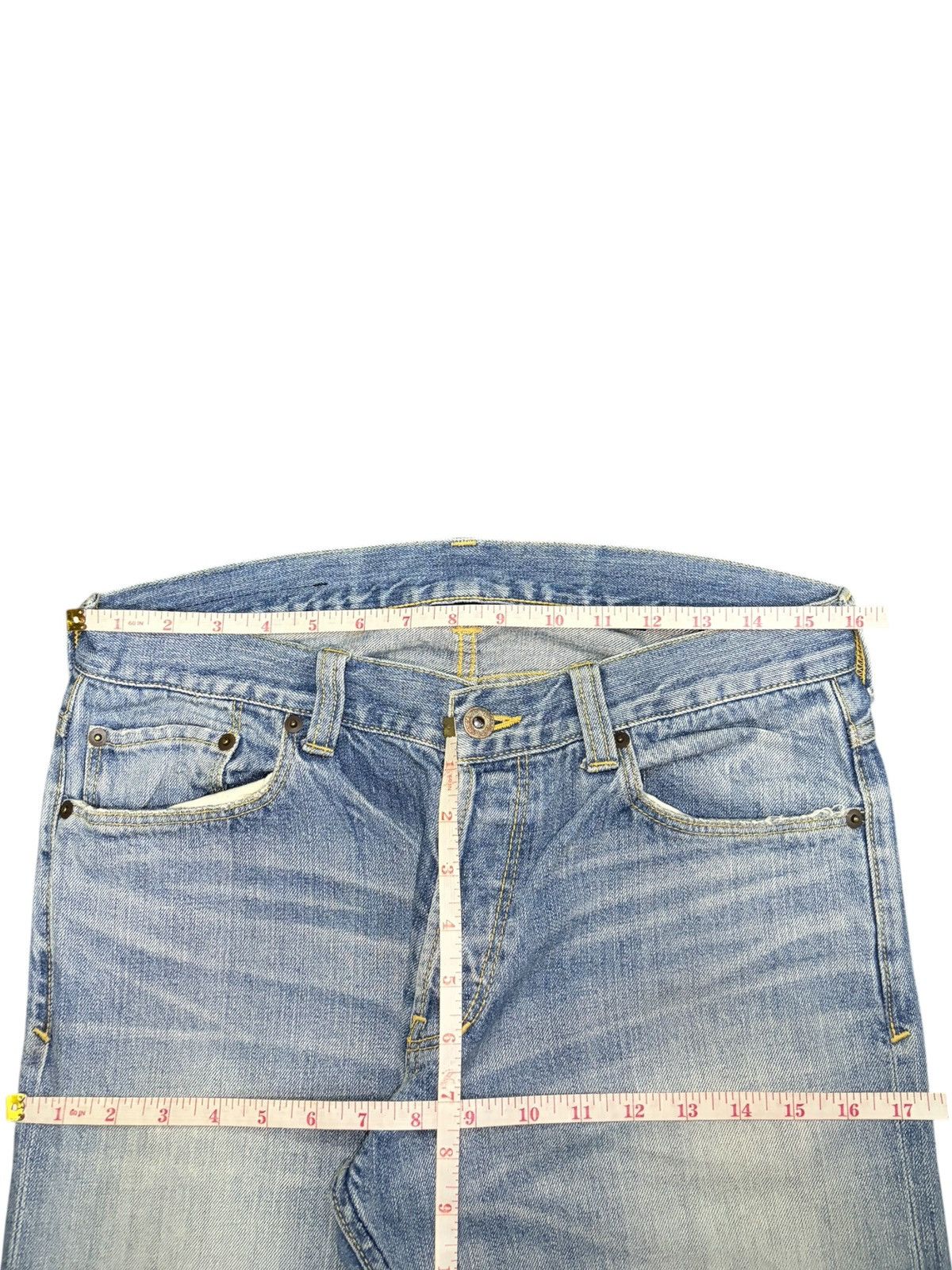Edwin Unbranded Faded Wash Distressed Bootcut Jeans Size US 32 / EU 48 - 6 Thumbnail