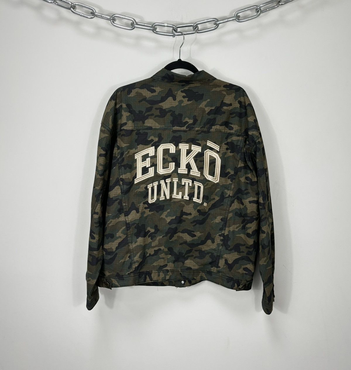 Ecko Unltd. Vintage Ecko Unltd. Y2K Embroidered Logo Hype Camo Jacket Size US L / EU 52-54 / 3 - 1 Thumbnail