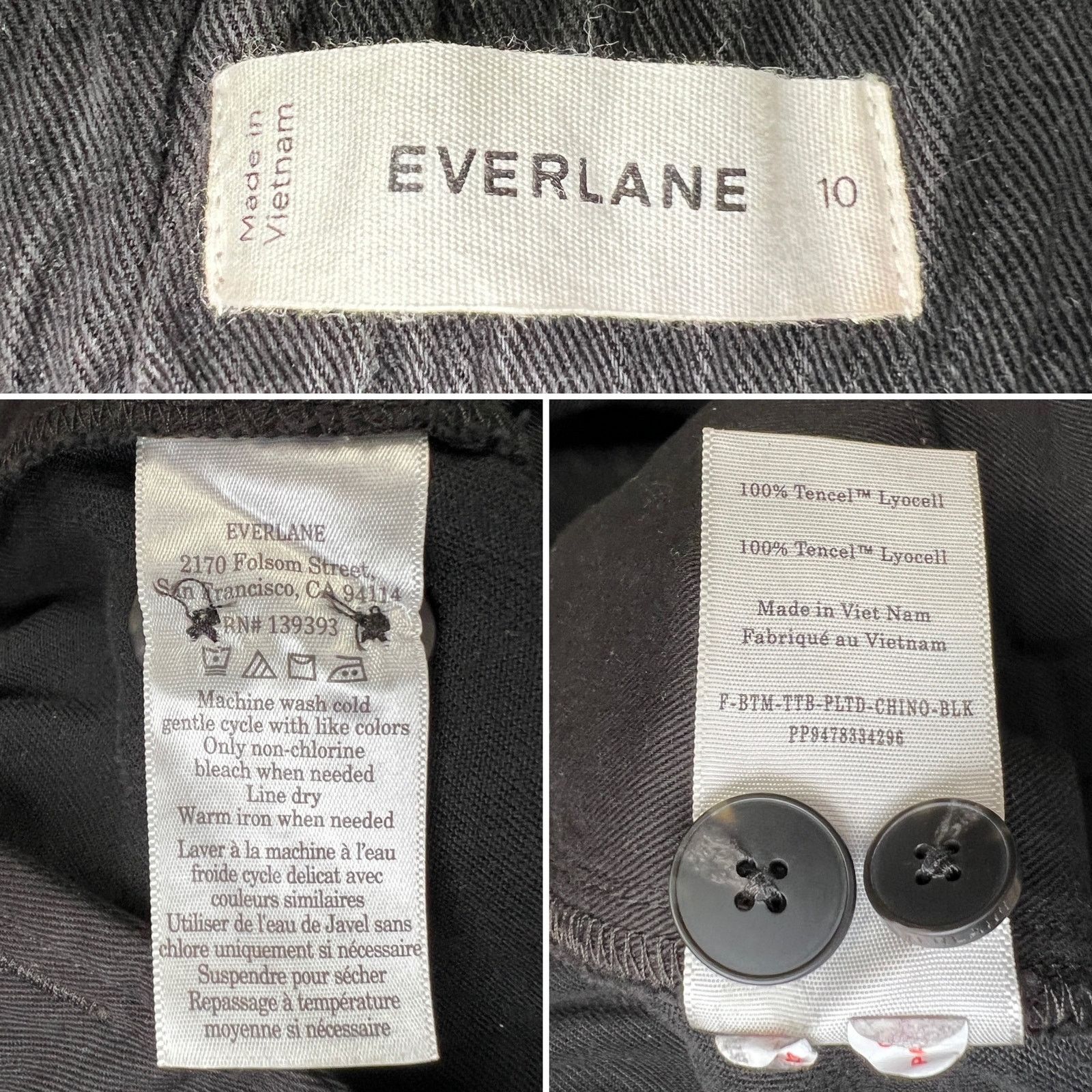 Everlane Everlane Tencel Wide Leg Chino Pants Womens 10 Size 32" / US 10 / IT 46 - 3 Thumbnail