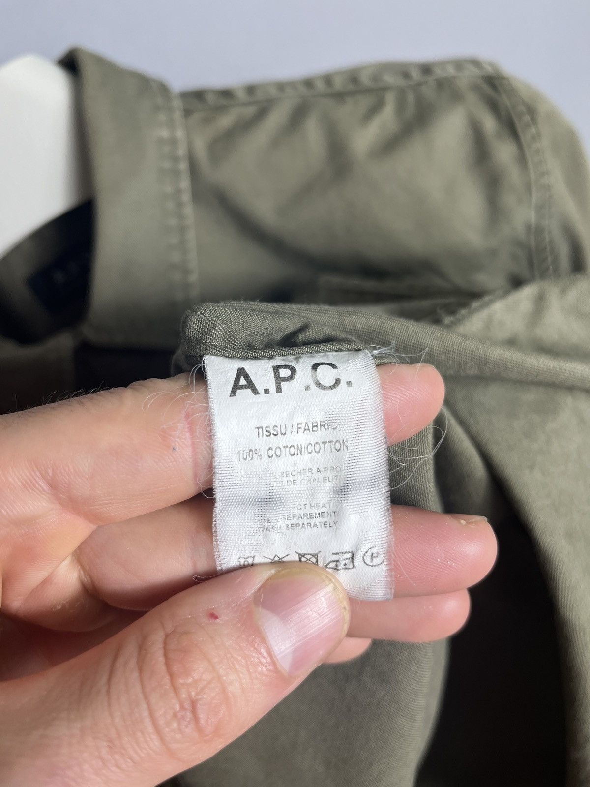 A.P.C. apc shirt dress button up cargo pockets mens green khaki Size US XS / EU 42 / 0 - 8 Thumbnail