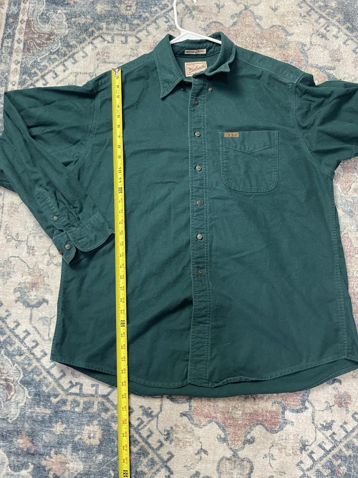 Woolrich Woolen Mills Woolrich Shirt Mens XL Green Sportsman Chamois Long Sleeve Size US XL / EU 56 / 4 - 6 Thumbnail