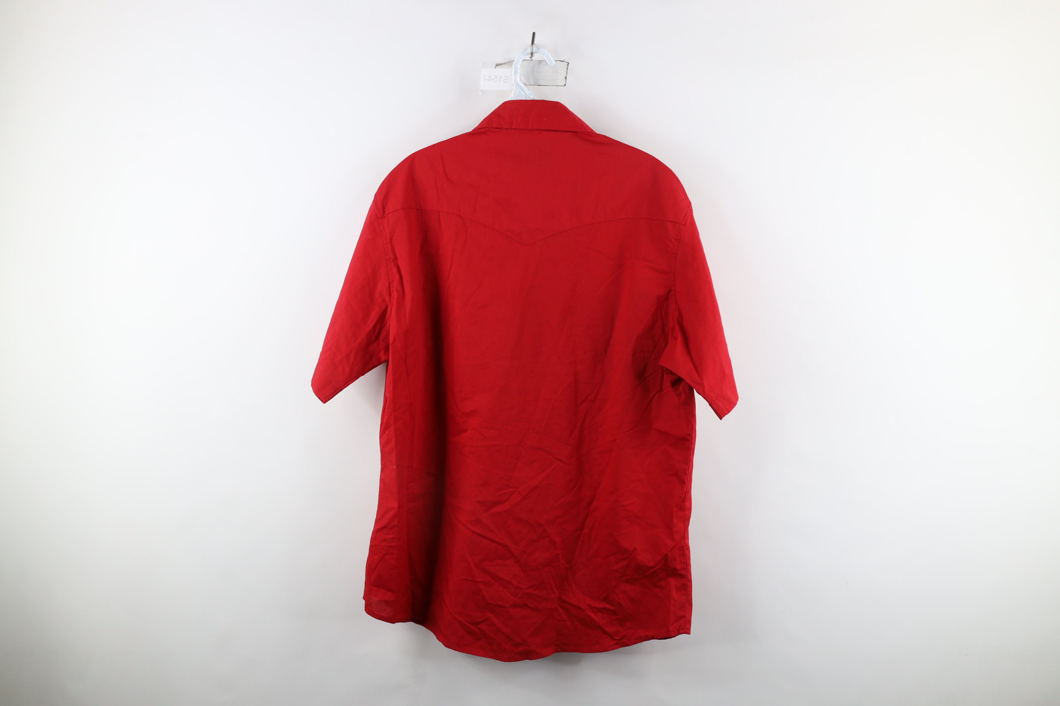 Vintage × Wrangler Vintage 90s Wrangler Western Short Sleeve Snap Button Shirt Size US L / EU 52-54 / 3 - 7 Thumbnail