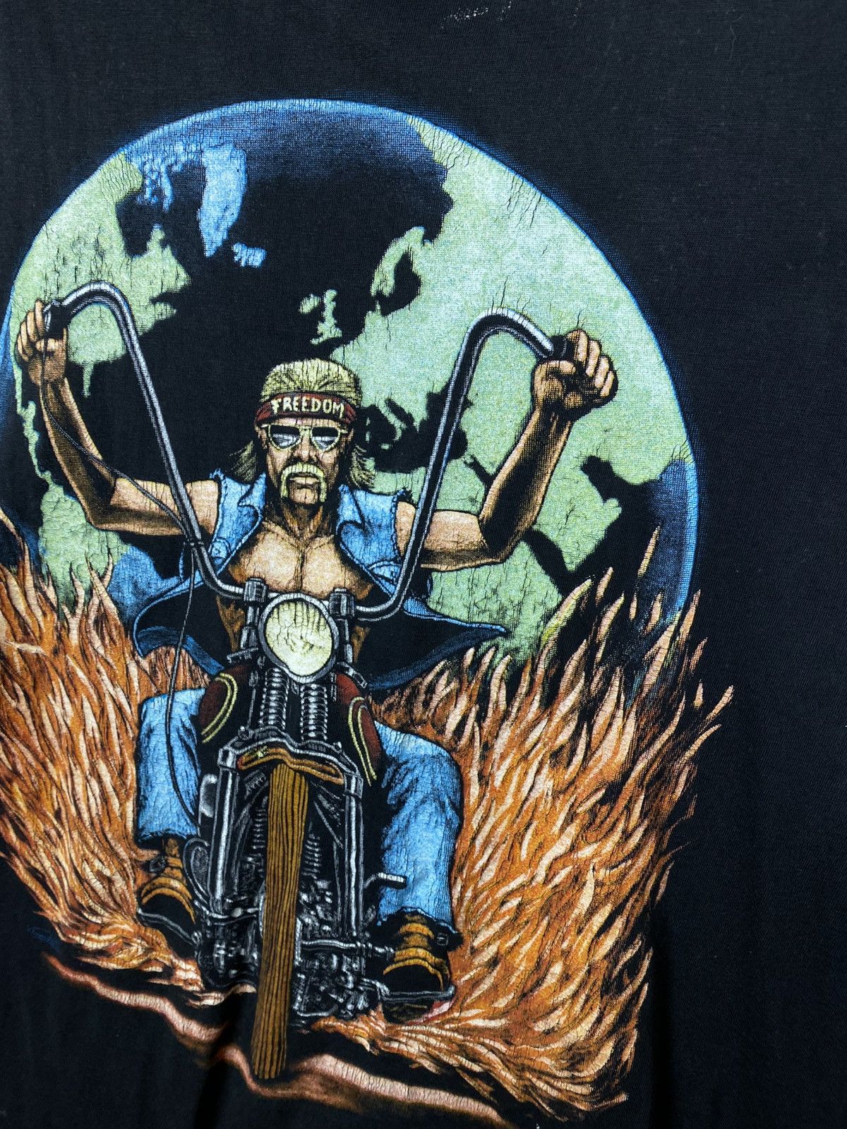 Vintage 🛣️Vintage 90s T-Shirt Moto Racing Biker Zip It VTG Tee🛣️ Size US L / EU 52-54 / 3 - 7 Thumbnail