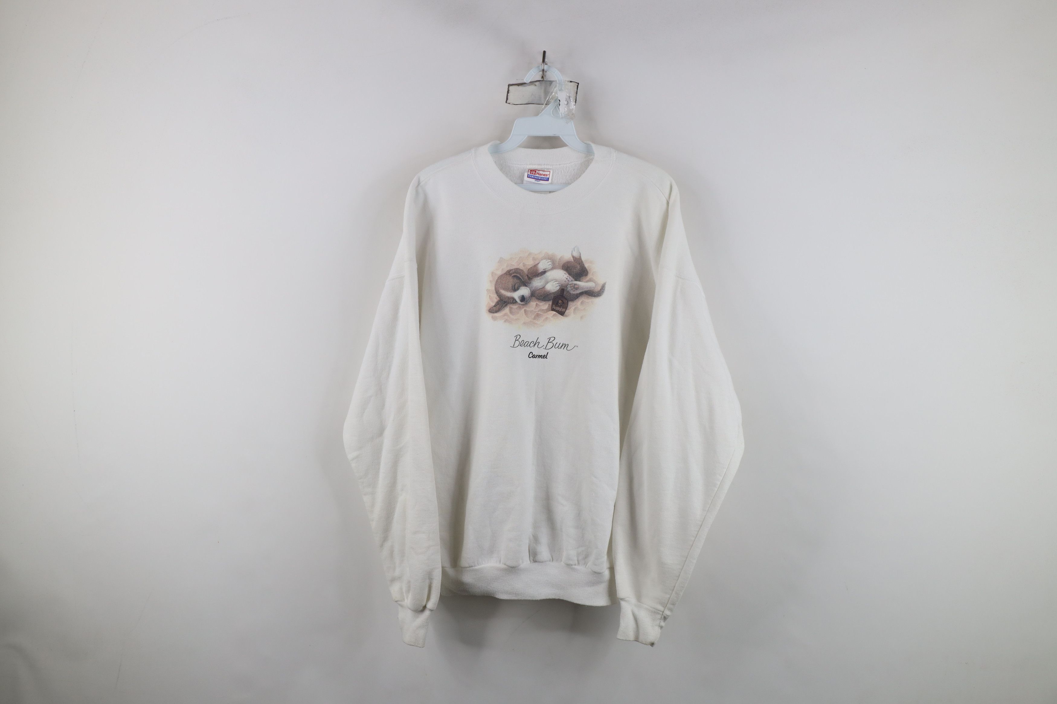 Vintage Vintage 90s Streetwear Beach Bum Puppy Dog Sweatshirt Size L / US 10 / IT 46 - 1 Thumbnail